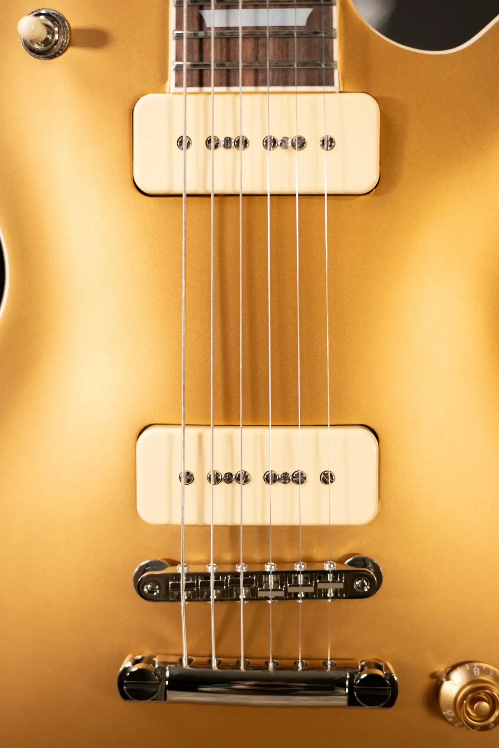 Eastman SB56 Electric Guitar - Vintage Satin Gold with Padded Gig Bag