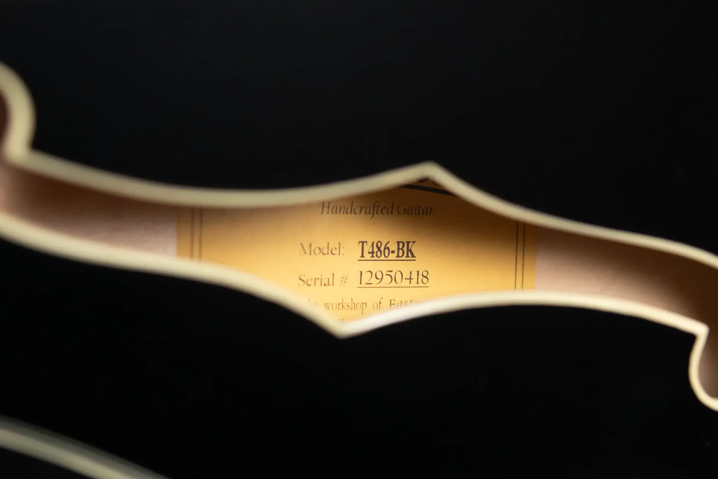 Eastman T486 Electric Guitar - Black with Hardshell Case - Used