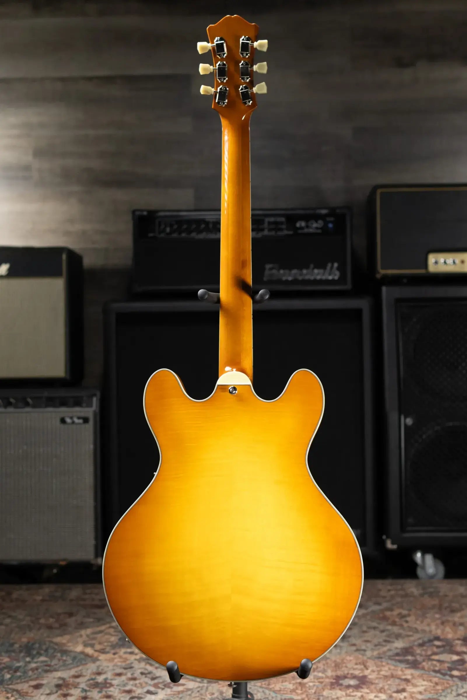 Eastman T486-GB 16" Thinline Electric Guitar - Goldburst with Hardshell Case