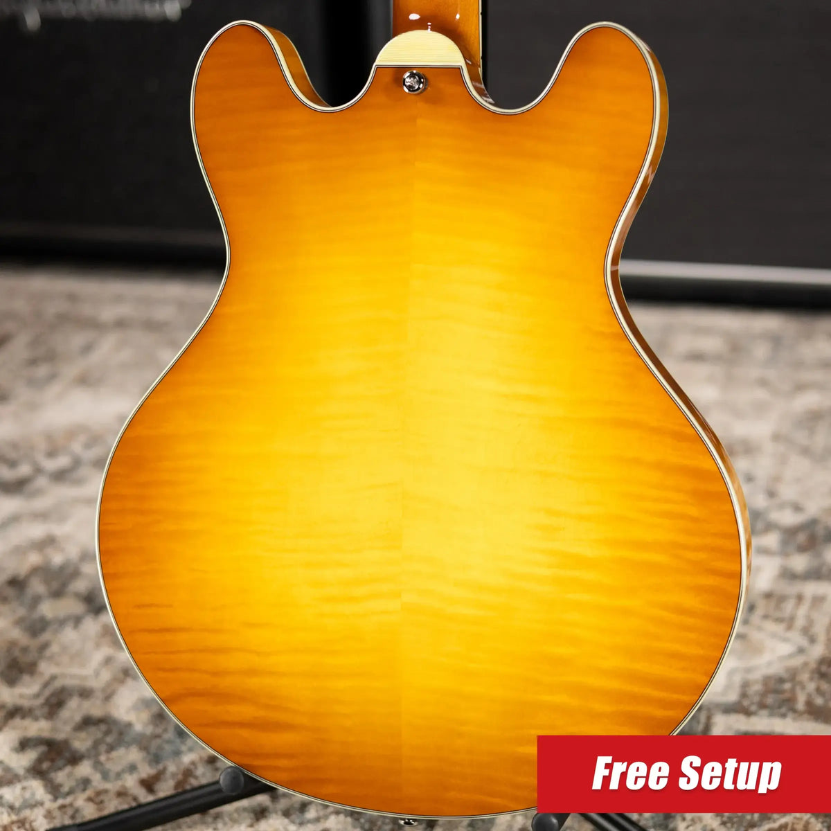 Eastman T486-GB 16" Thinline Electric Guitar - Goldburst with Hardshell Case