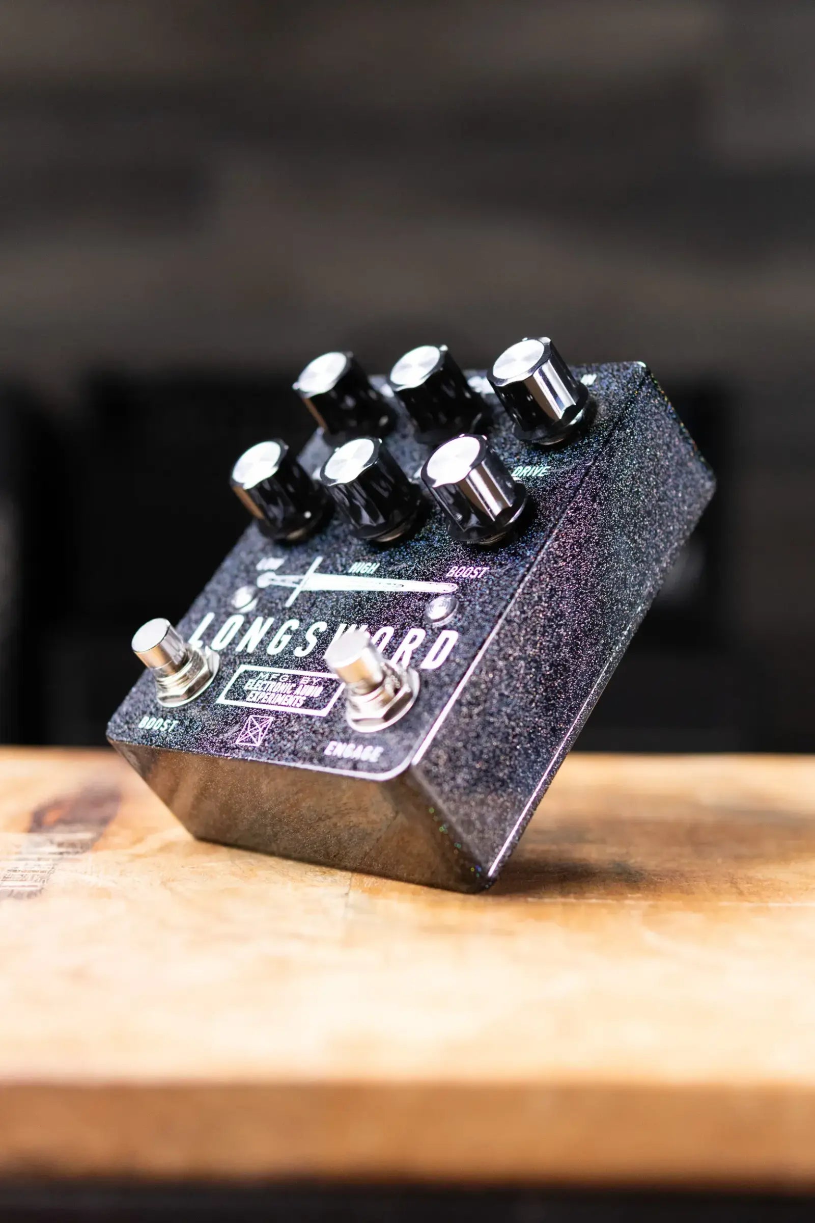 Electronic Audio Experiments Longsword Overdrive Effect Pedal - Black Sparkle - Used