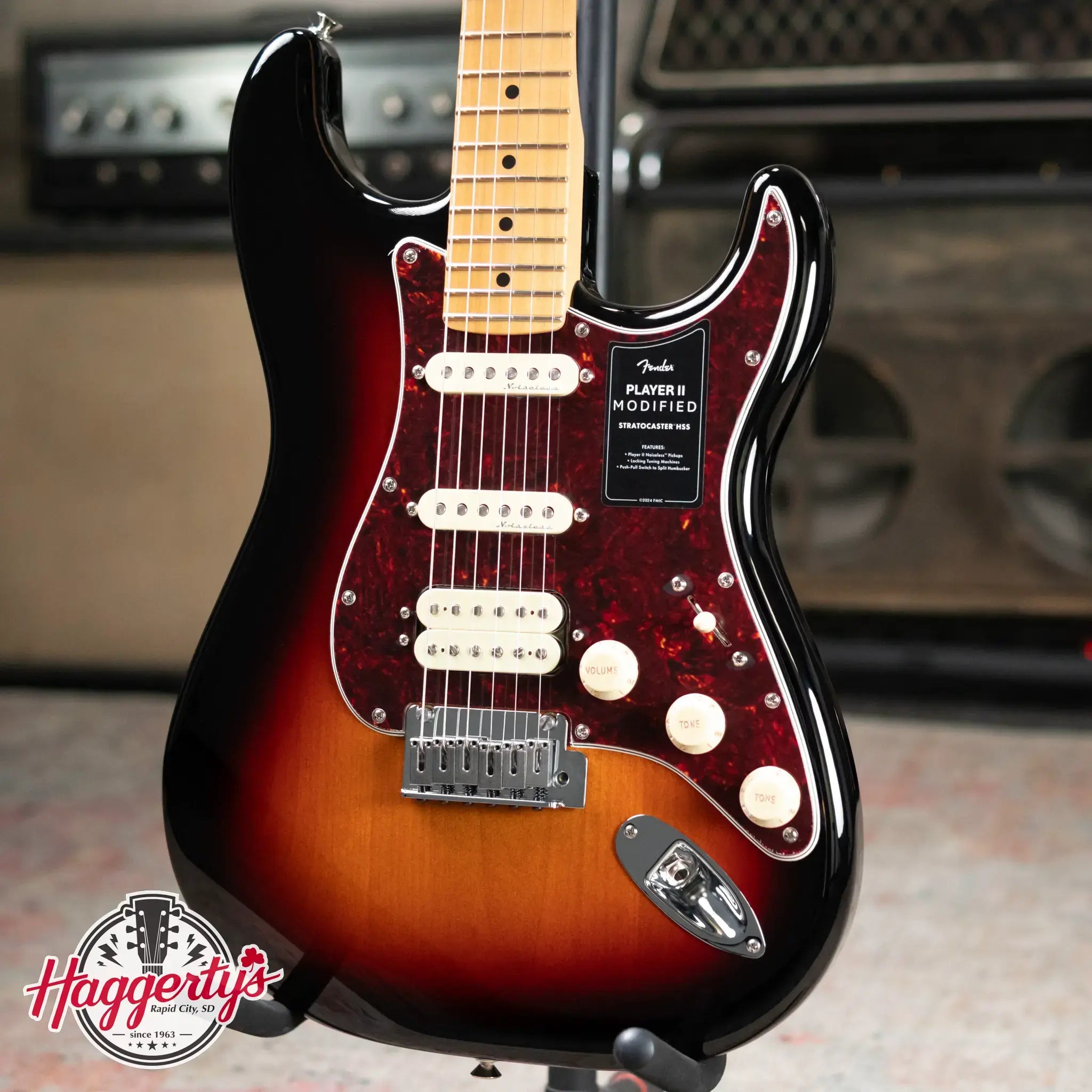 Fender Player II Modified Stratocaster HSS, Maple Fingerboard - 3-Color Sunburst with Deluxe Gig Bag