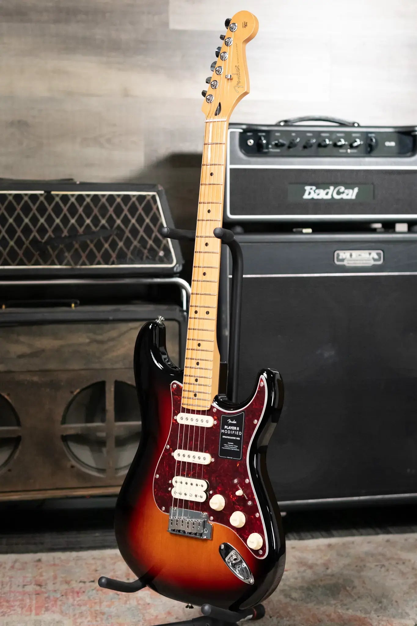 Fender Player II Modified Stratocaster HSS, Maple Fingerboard - 3-Color Sunburst with Deluxe Gig Bag