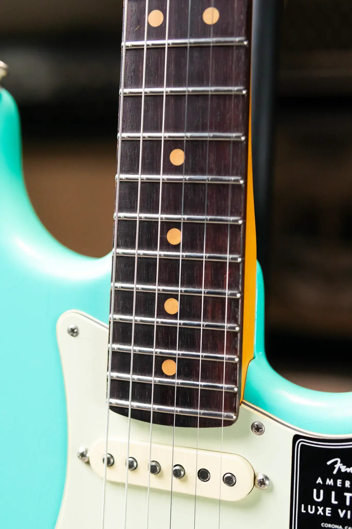 Fender American Ultra Luxe '60s Stratocaster HSS, Rosewood Fingerboard Electric Guitar - Sea Foam Green with Deluxe Hardshell Case