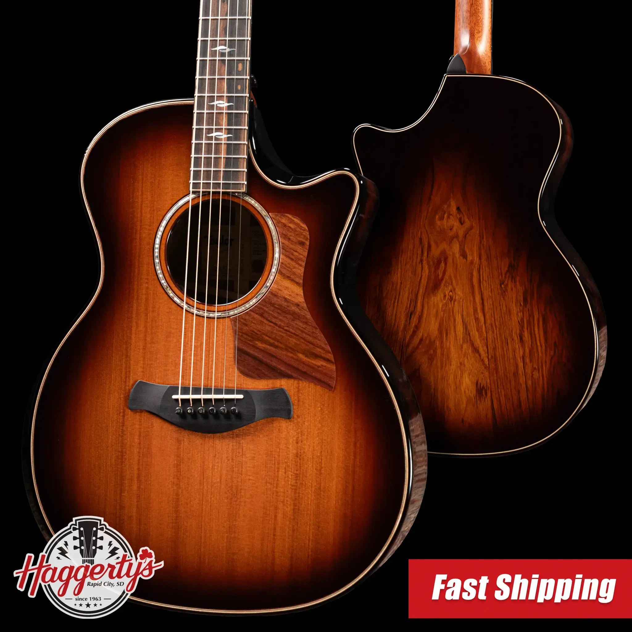 Taylor Next Generation Builder's Edition 814ce Grand Auditorium Acoustic/Electric Guitar - Shaded Edgeburst with Hardshell Case