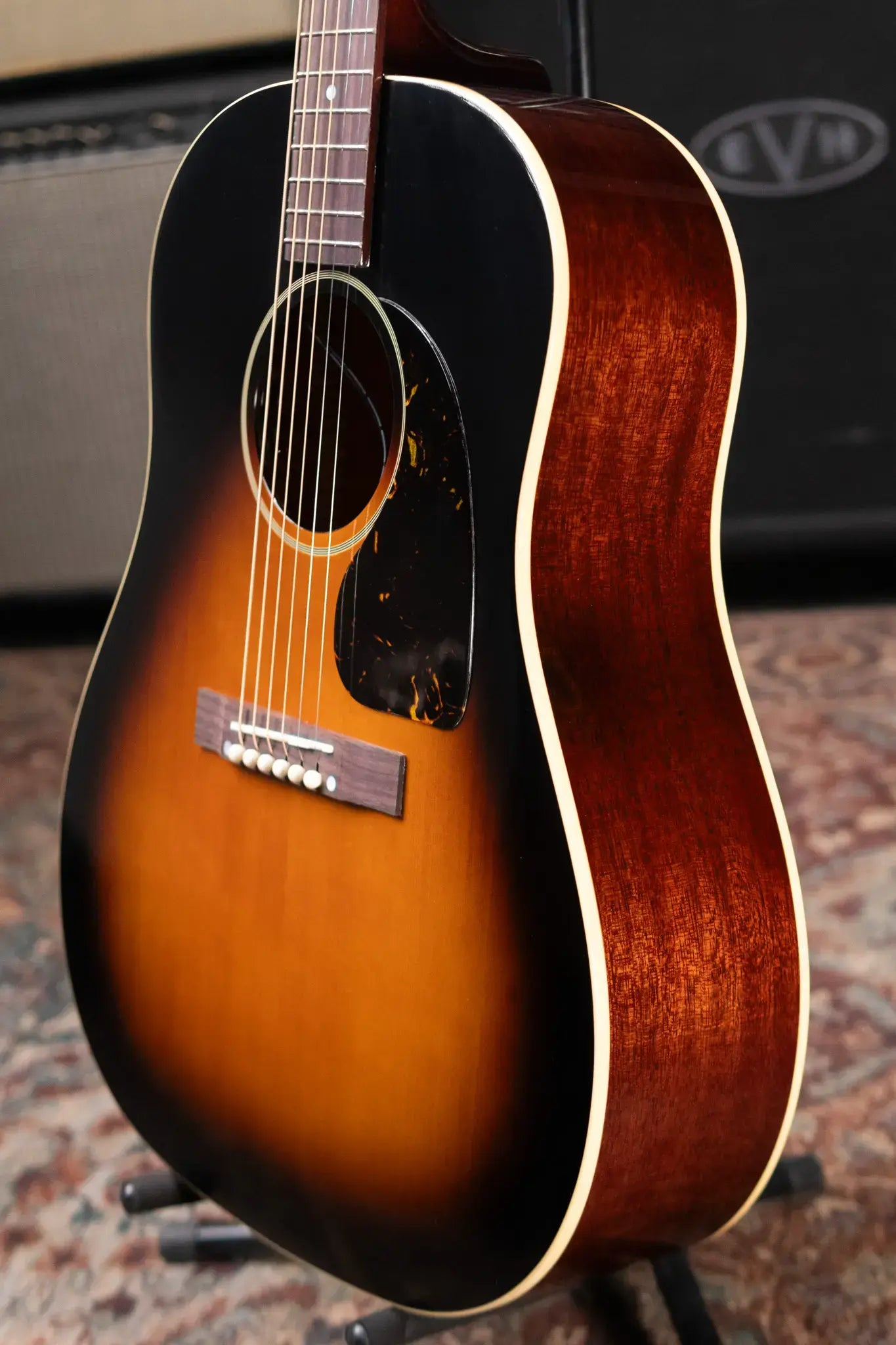 Epiphone 1942 Banner J-45 Reissue Acoustic/Electric Guitar - Vintage Sunburst with Hardshell Case