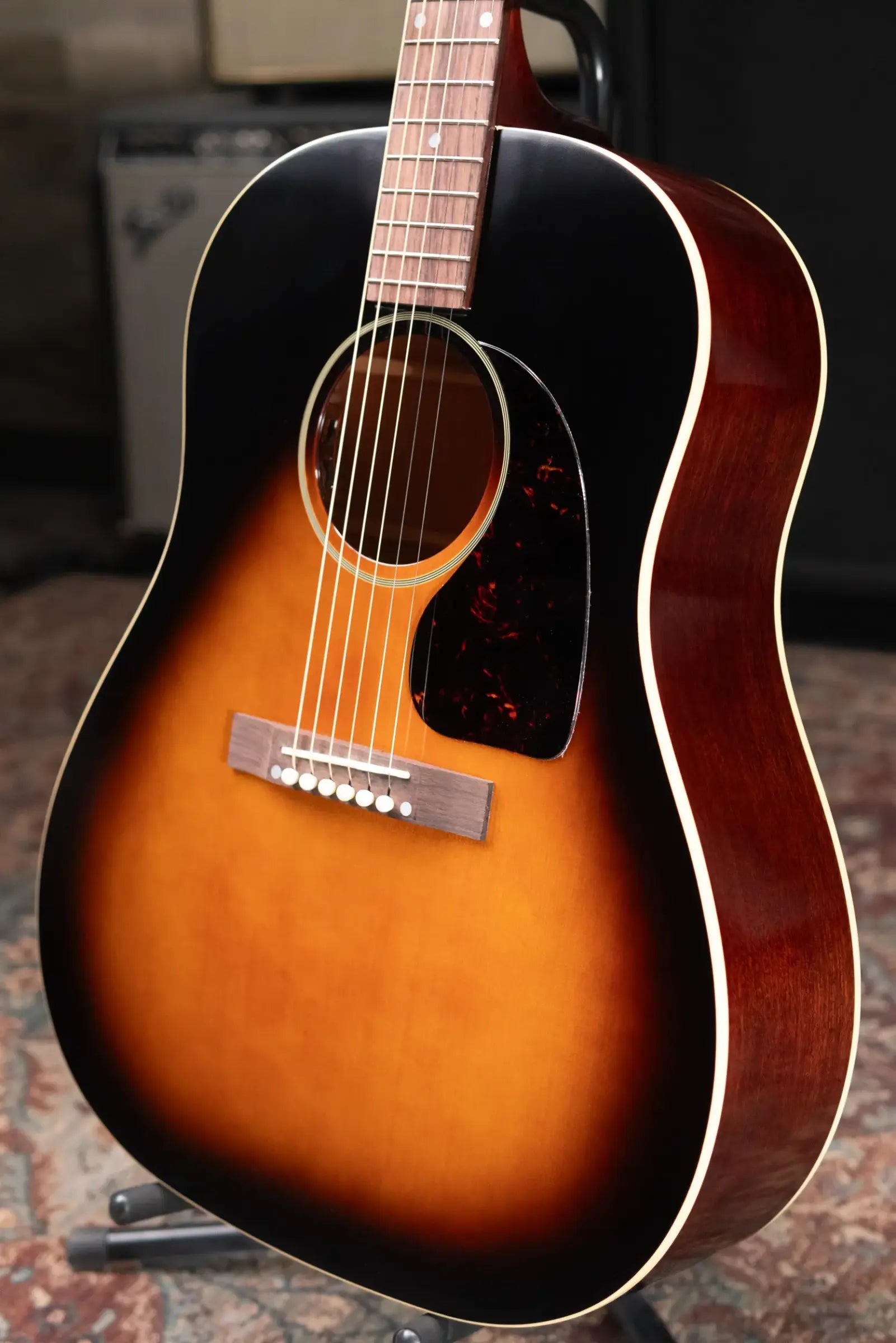 Epiphone 1942 Banner J-45 Reissue Acoustic/Electric Guitar - Vintage Sunburst with Hardshell Case