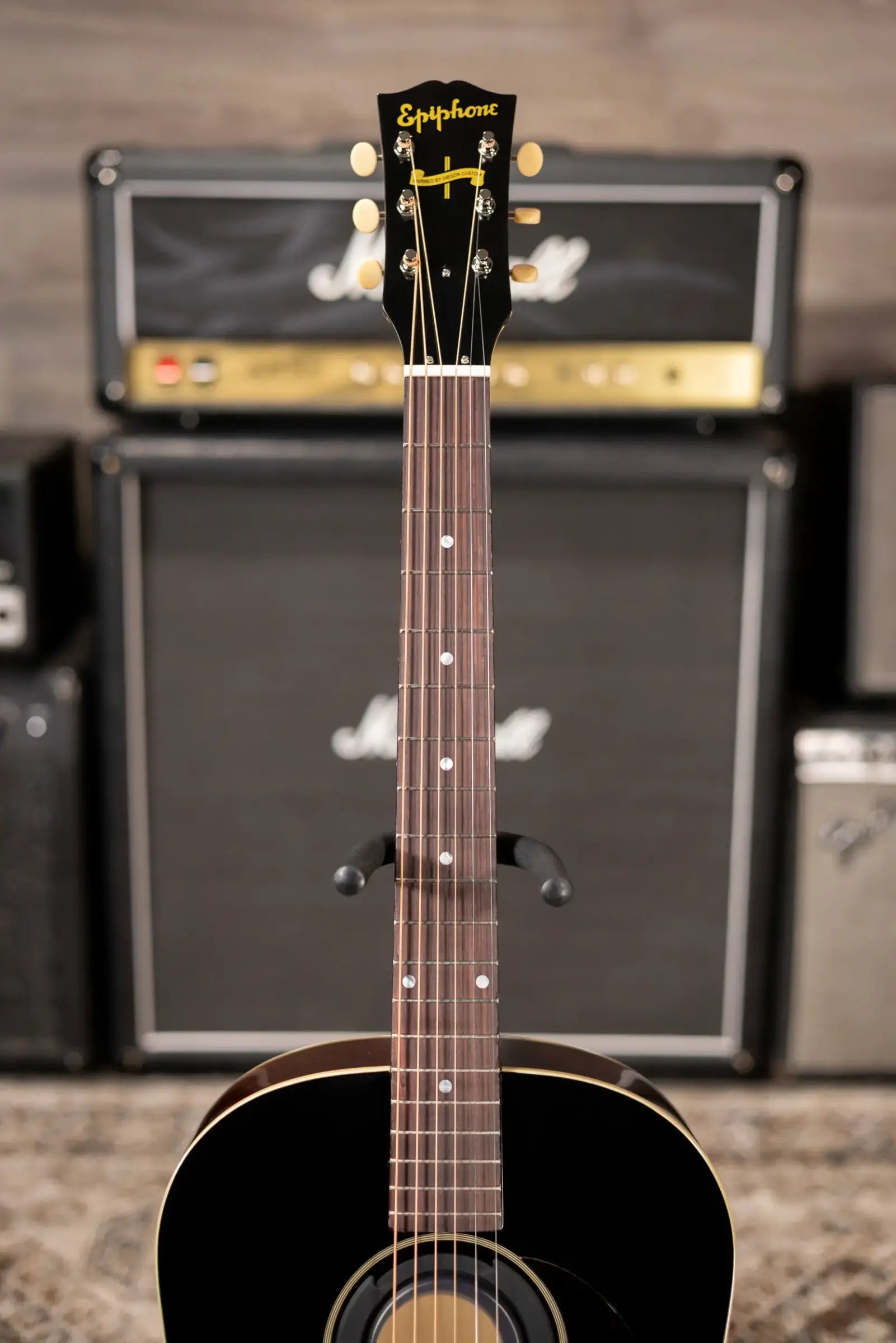 Epiphone 1942 Banner J-45 Reissue Acoustic/Electric Guitar - Vintage Sunburst with Hardshell Case
