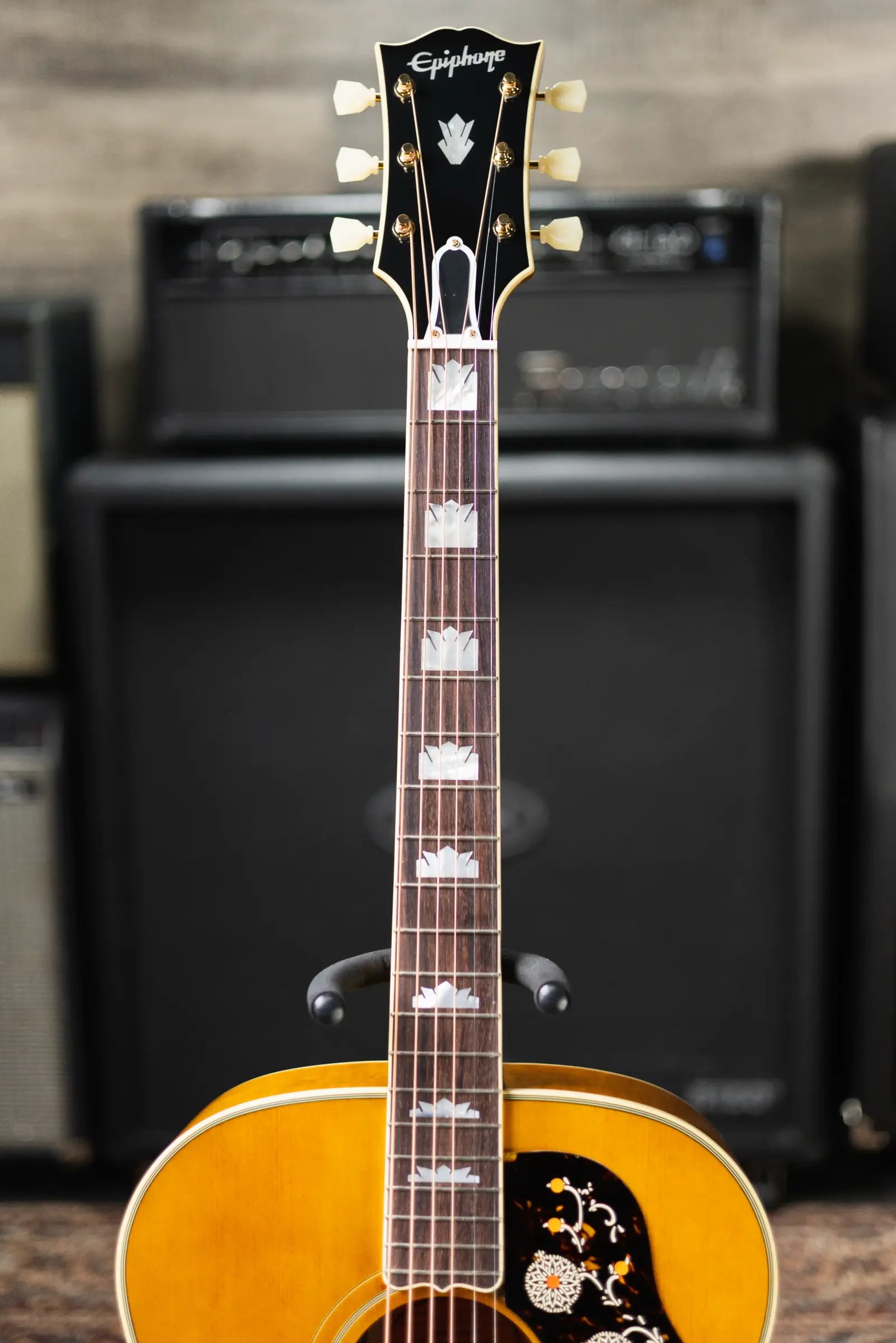 Epiphone 1957 SJ-200 Reissue Acoustic/Electric Guitar - Antique Natural with Hardshell Case