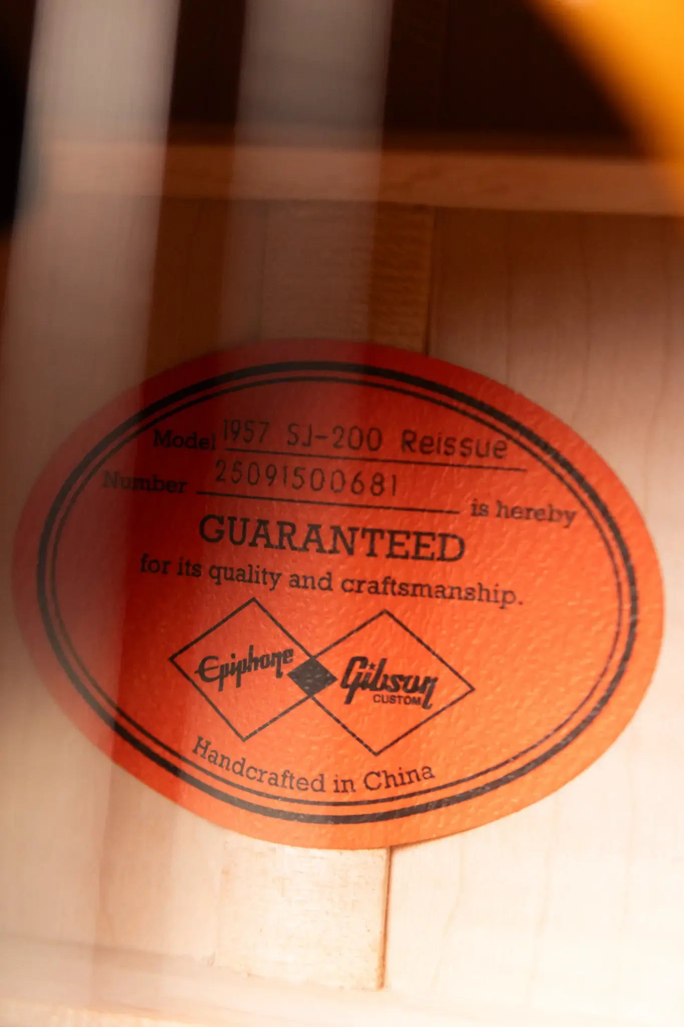 Epiphone 1957 SJ-200 Reissue Acoustic/Electric Guitar - Antique Natural with Hardshell Case