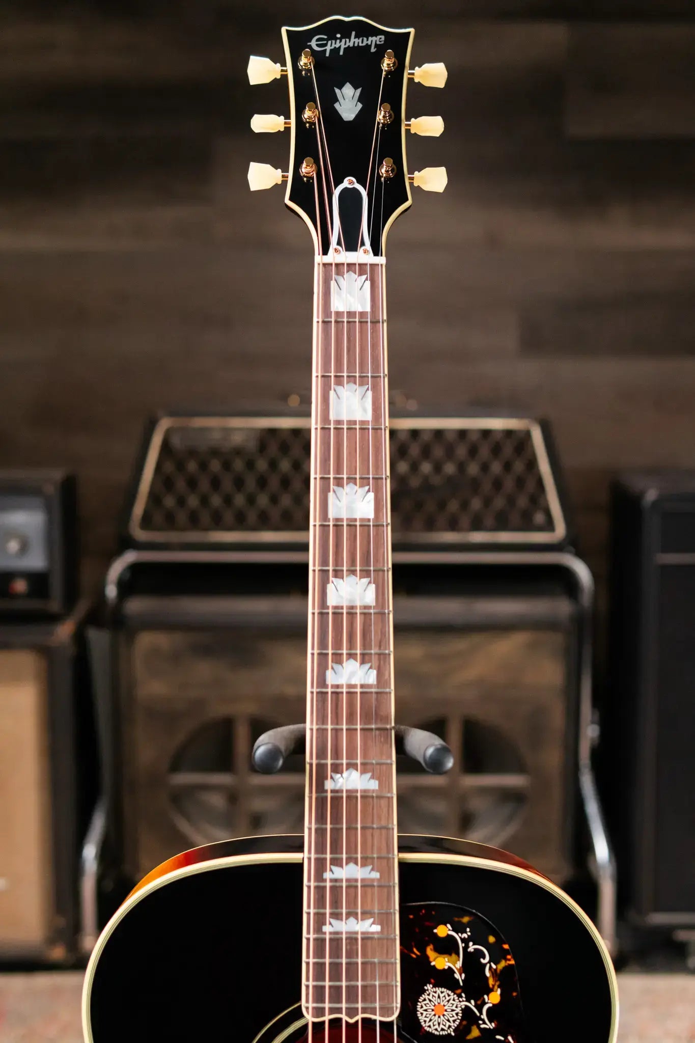 Epiphone 1957 SJ-200 Reissue Acoustic/Electric Guitar - Vintage Sunburst with Hardshell Case
