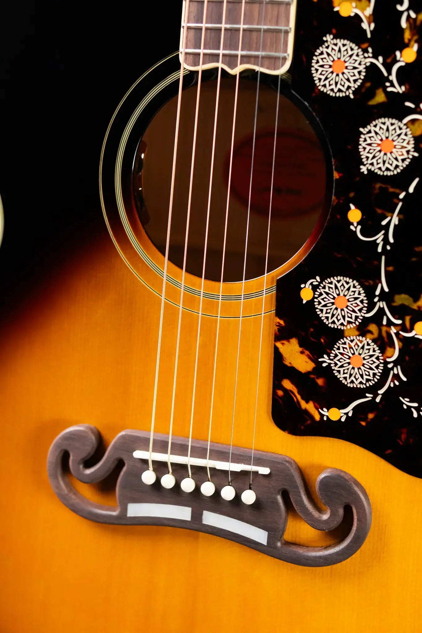 Epiphone 1957 SJ-200 Reissue Acoustic/Electric Guitar - Vintage Sunburst with Hardshell Case