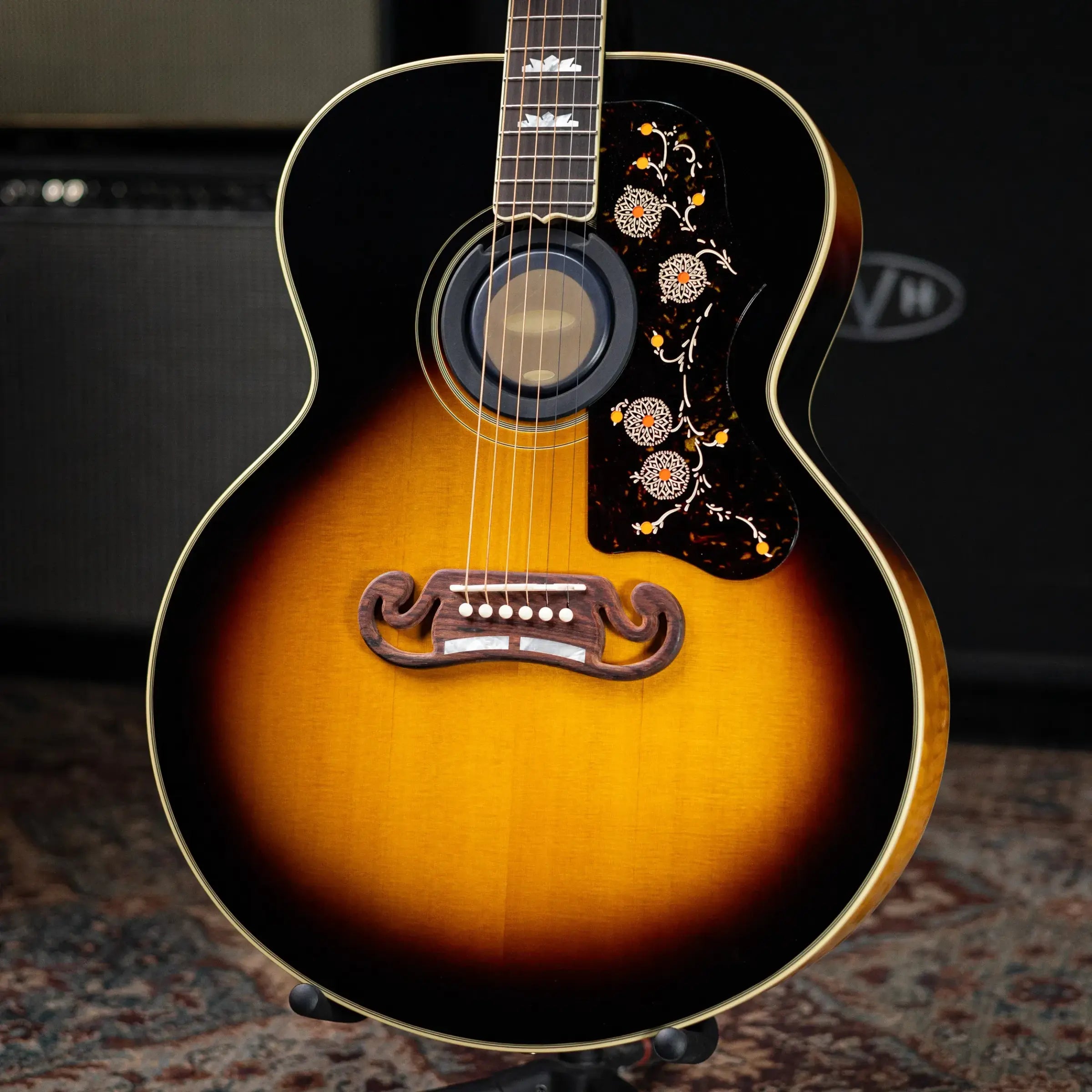 Epiphone 1957 SJ-200 Reissue Acoustic/Electric Guitar - Vintage Sunburst with Hardshell Case