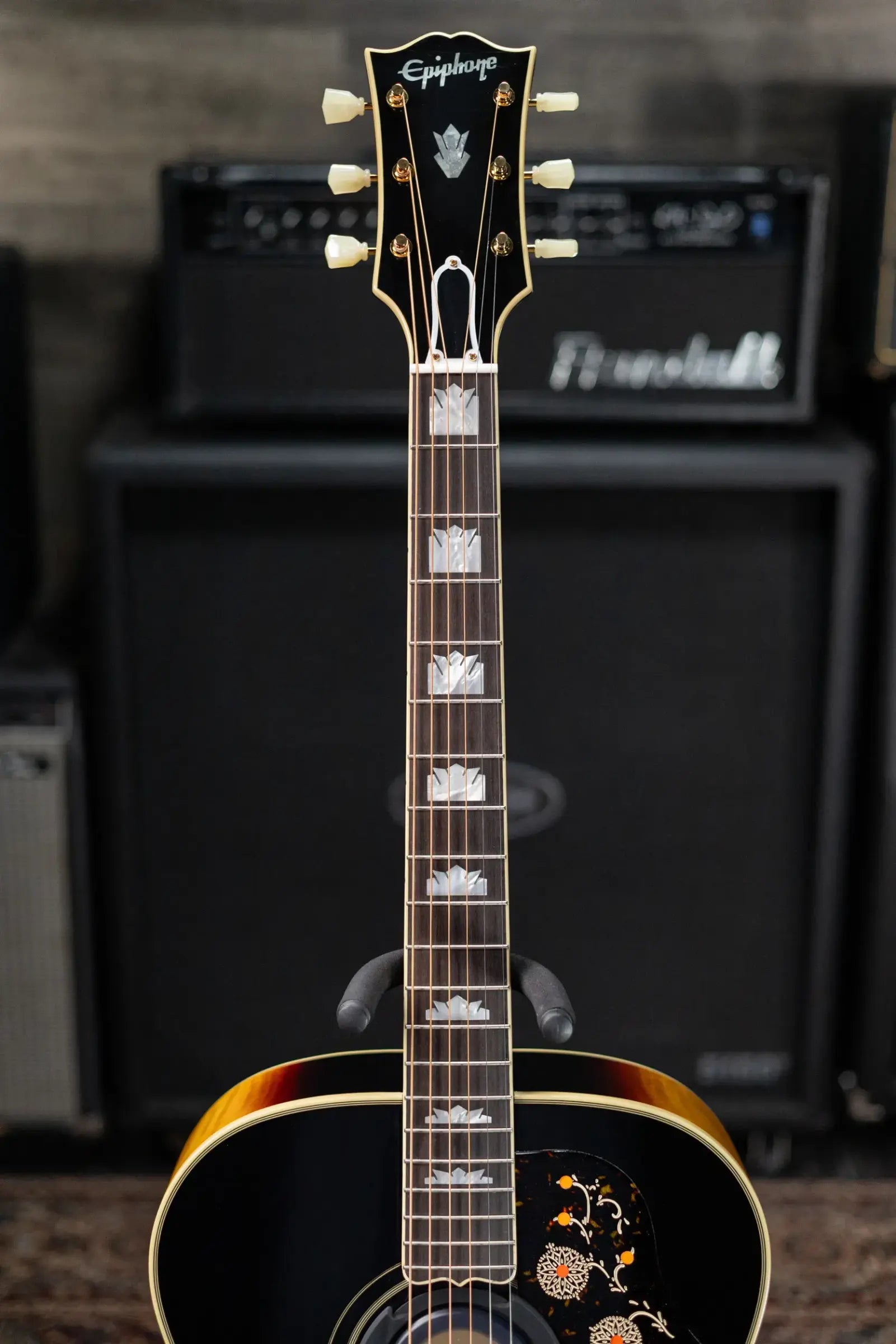 Epiphone 1957 SJ-200 Reissue Acoustic/Electric Guitar - Vintage Sunburst with Hardshell Case