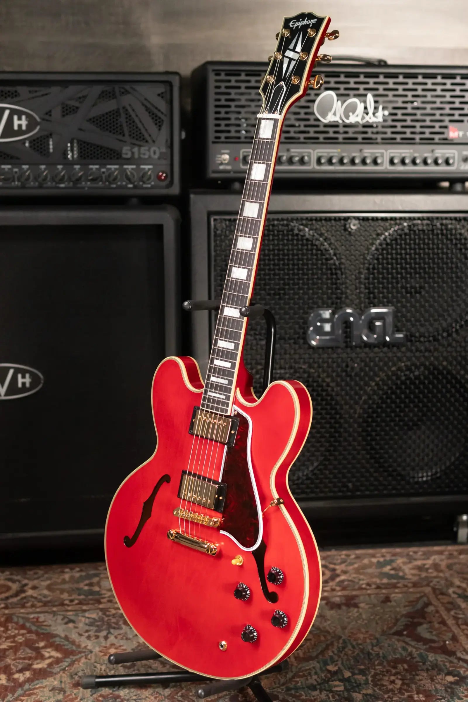 Epiphone 1959 ES-355 Semi-Hollow Electric Guitar - Cherry Red with Hardshell Case