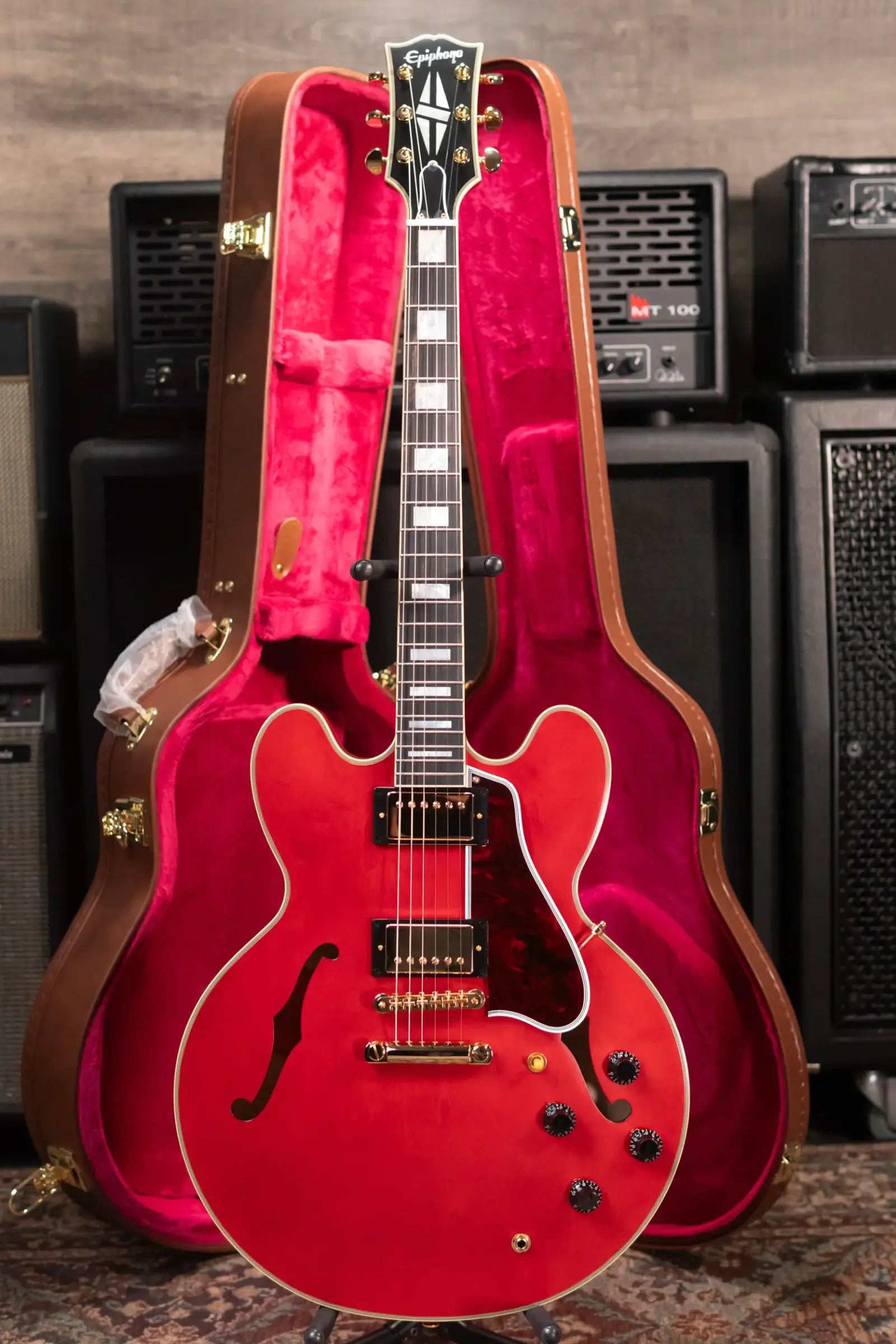 Epiphone 1959 ES-355 Semi-Hollow Electric Guitar - Cherry Red with Hardshell Case