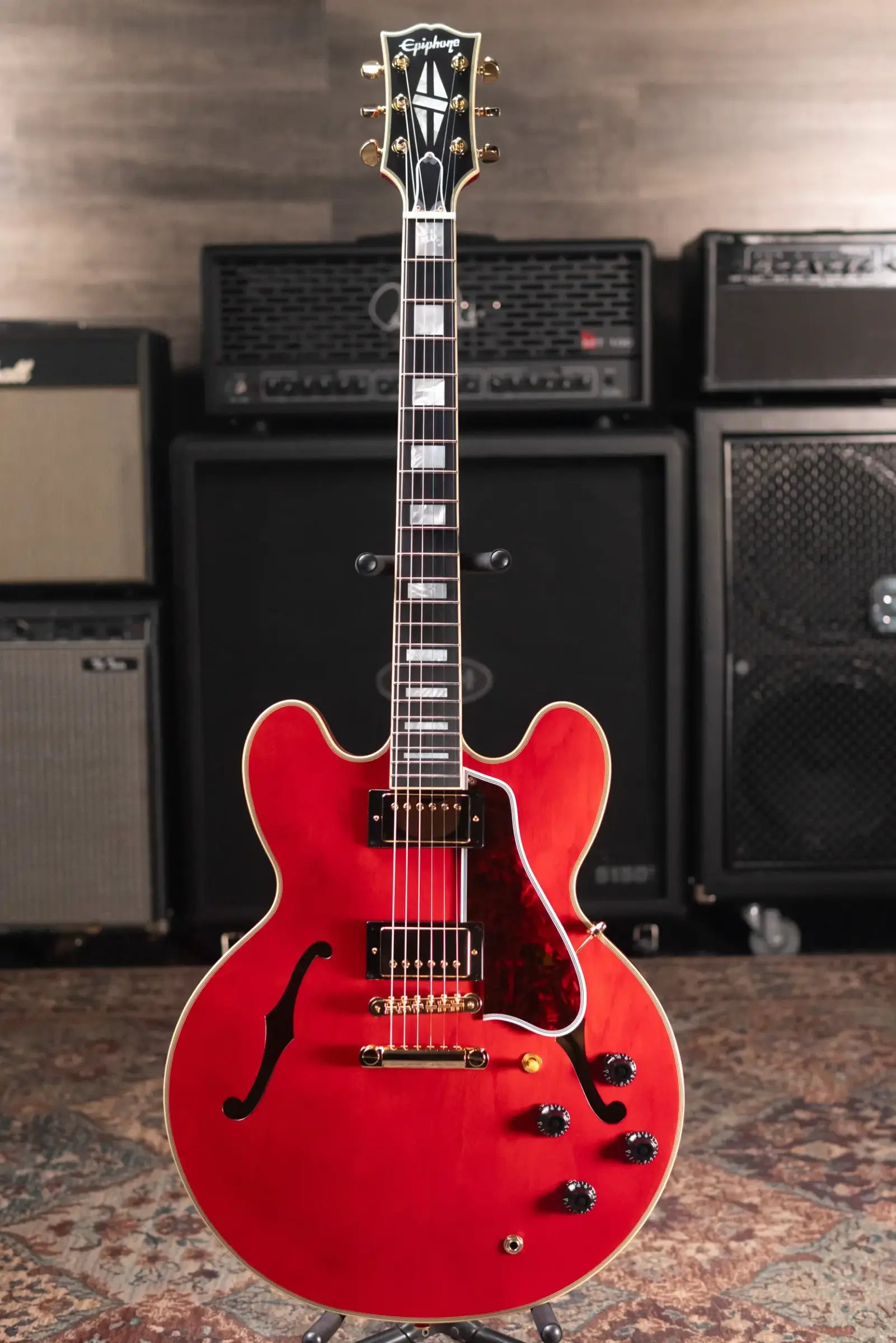 Epiphone 1959 ES-355 Semi-Hollow Electric Guitar - Cherry Red with Hardshell Case