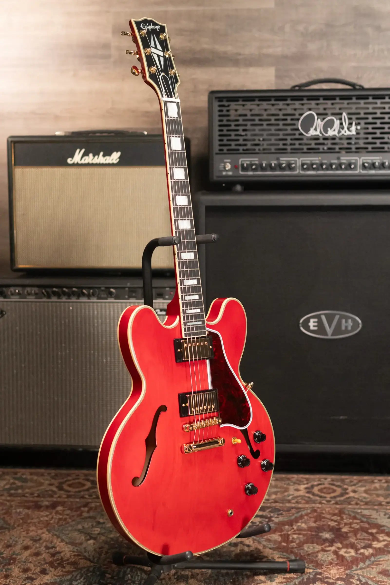 Epiphone 1959 ES-355 Semi-Hollow Electric Guitar - Cherry Red with Hardshell Case - Floor Model Demo