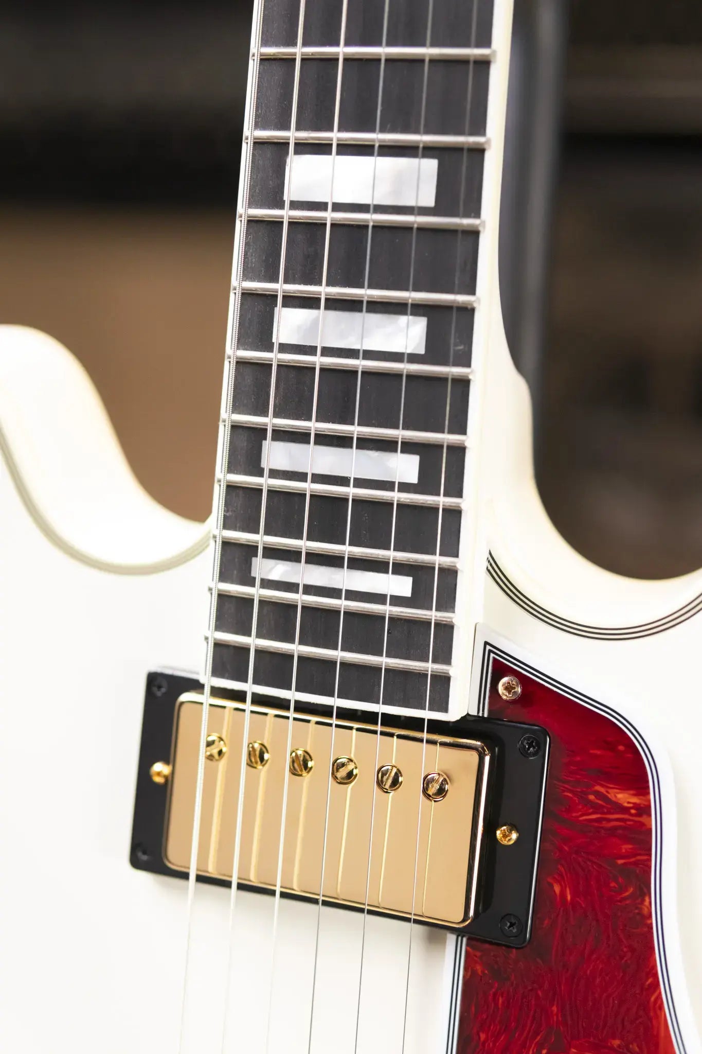 Epiphone 1959 ES-355 Semi-Hollow Electric Guitar - Classic White with Hardshell Case