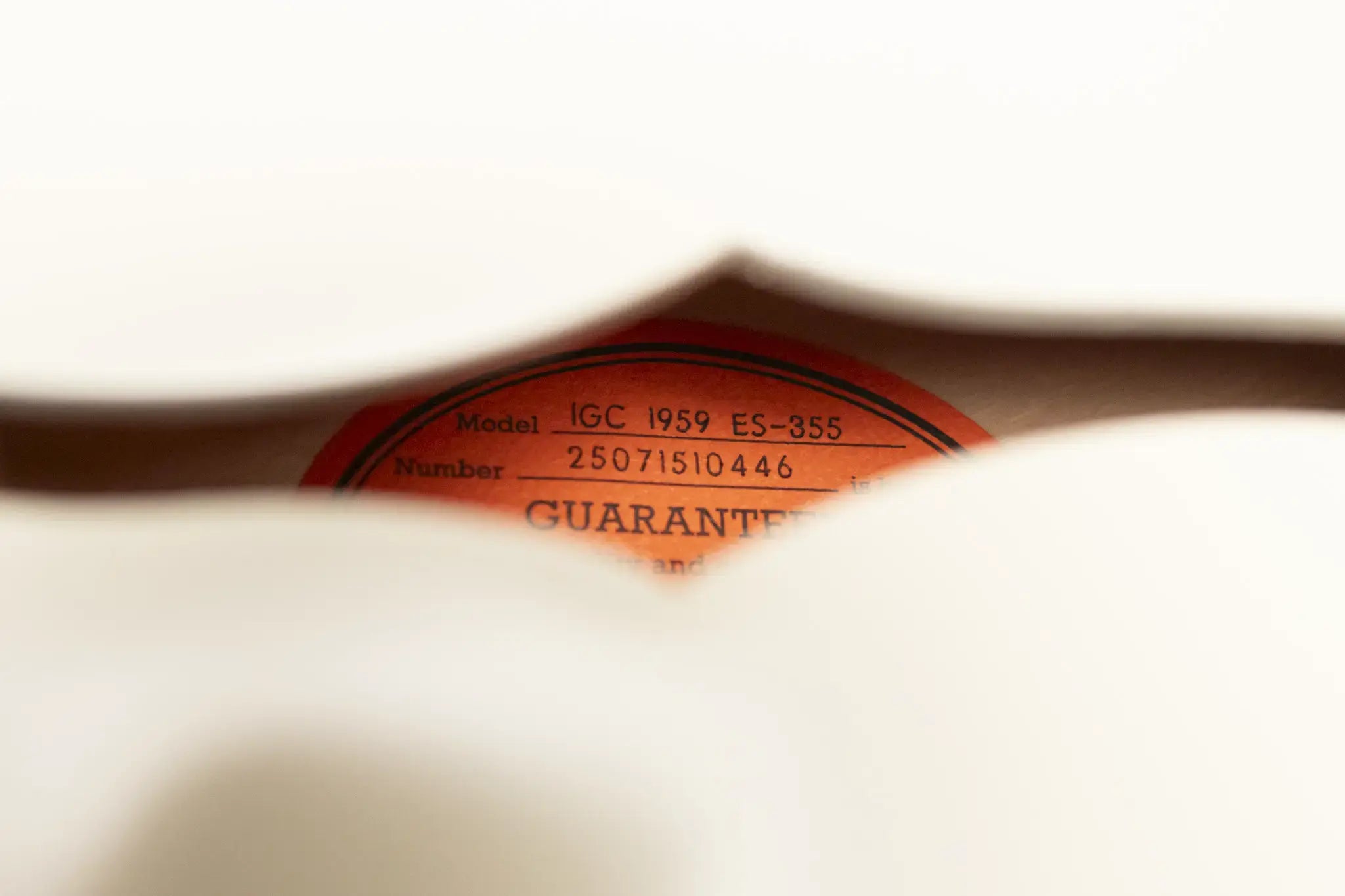 Epiphone 1959 ES-355 Semi-Hollow Electric Guitar - Classic White with Hardshell Case