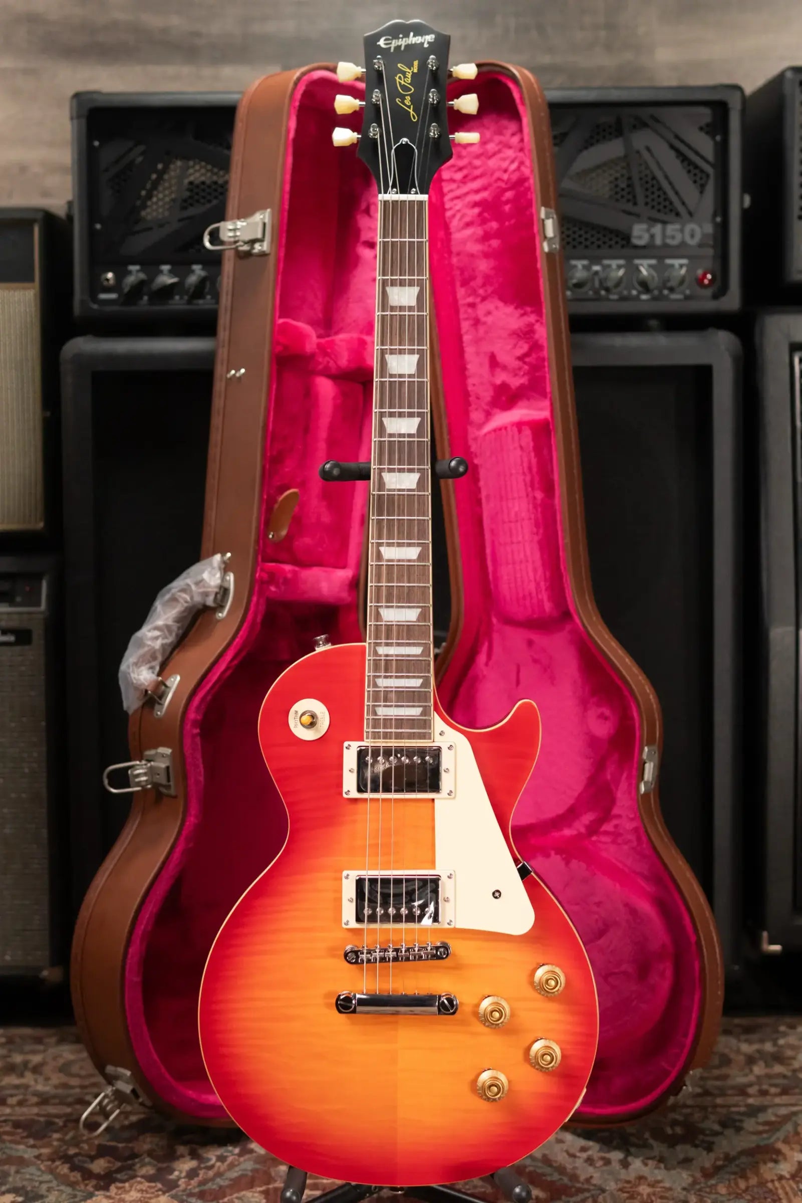 Epiphone 1959 Les Paul Standard Electric Guitar - Aged Dark Cherry Burst with Hardshell Case