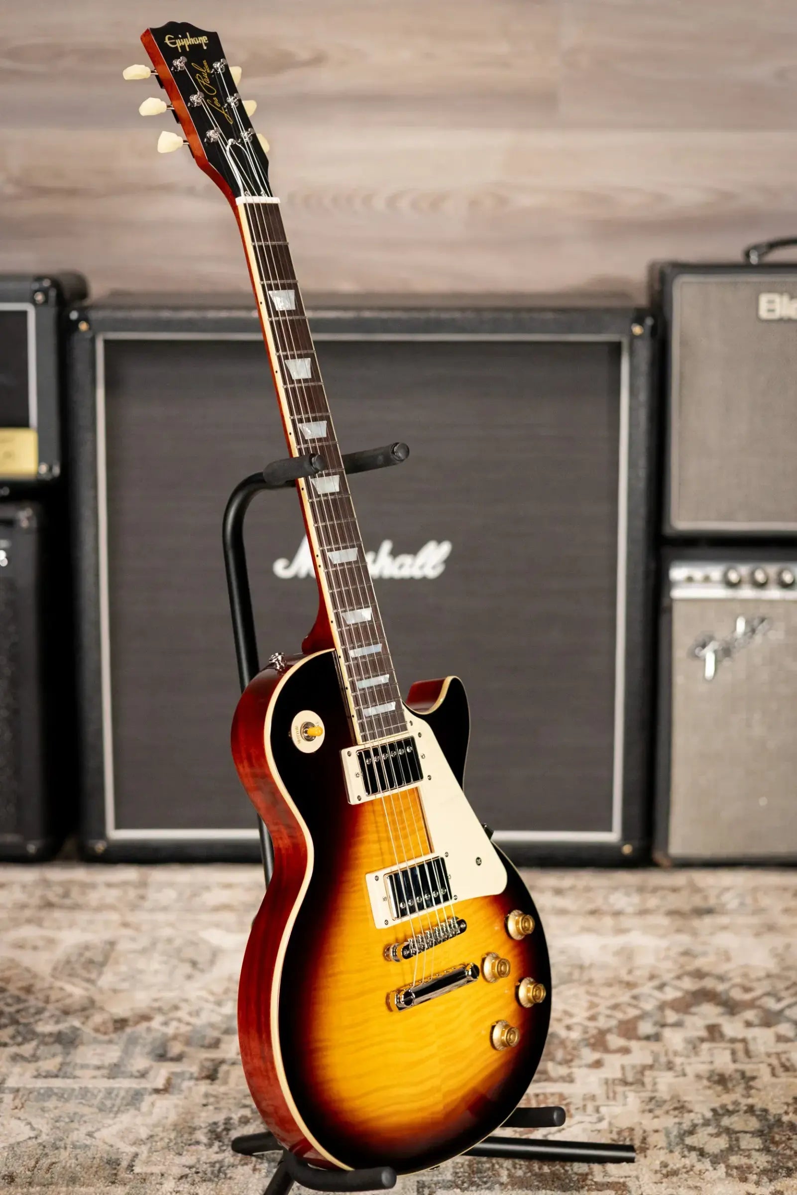 Epiphone 1959 Les Paul Standard Reissue Electric Guitar - Dark Burst with Hardshell Case