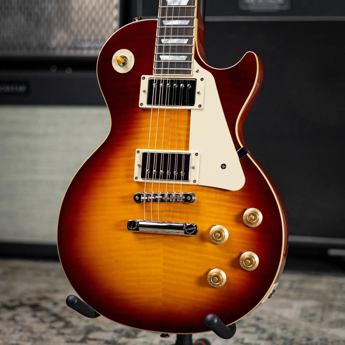 Epiphone 1959 Les Paul Standard Reissue Electric Guitar - Deep Cherry Sunburst with Hardshell Case