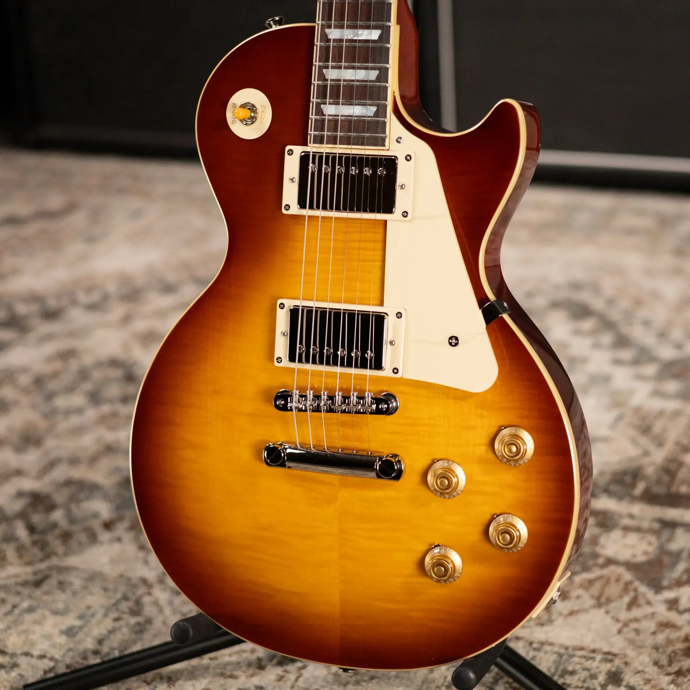 Epiphone 1959 Les Paul Standard Reissue Electric Guitar - Golden Poppy Burst with Hardshell Case