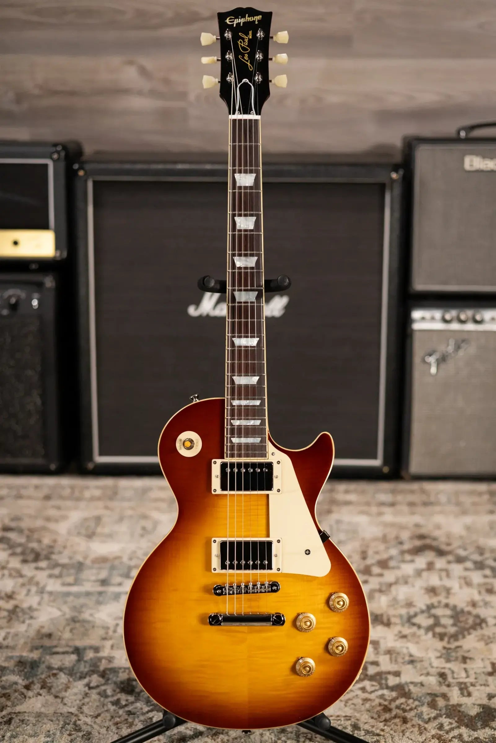 Epiphone 1959 Les Paul Standard Reissue Electric Guitar - Golden Poppy Burst with Hardshell Case