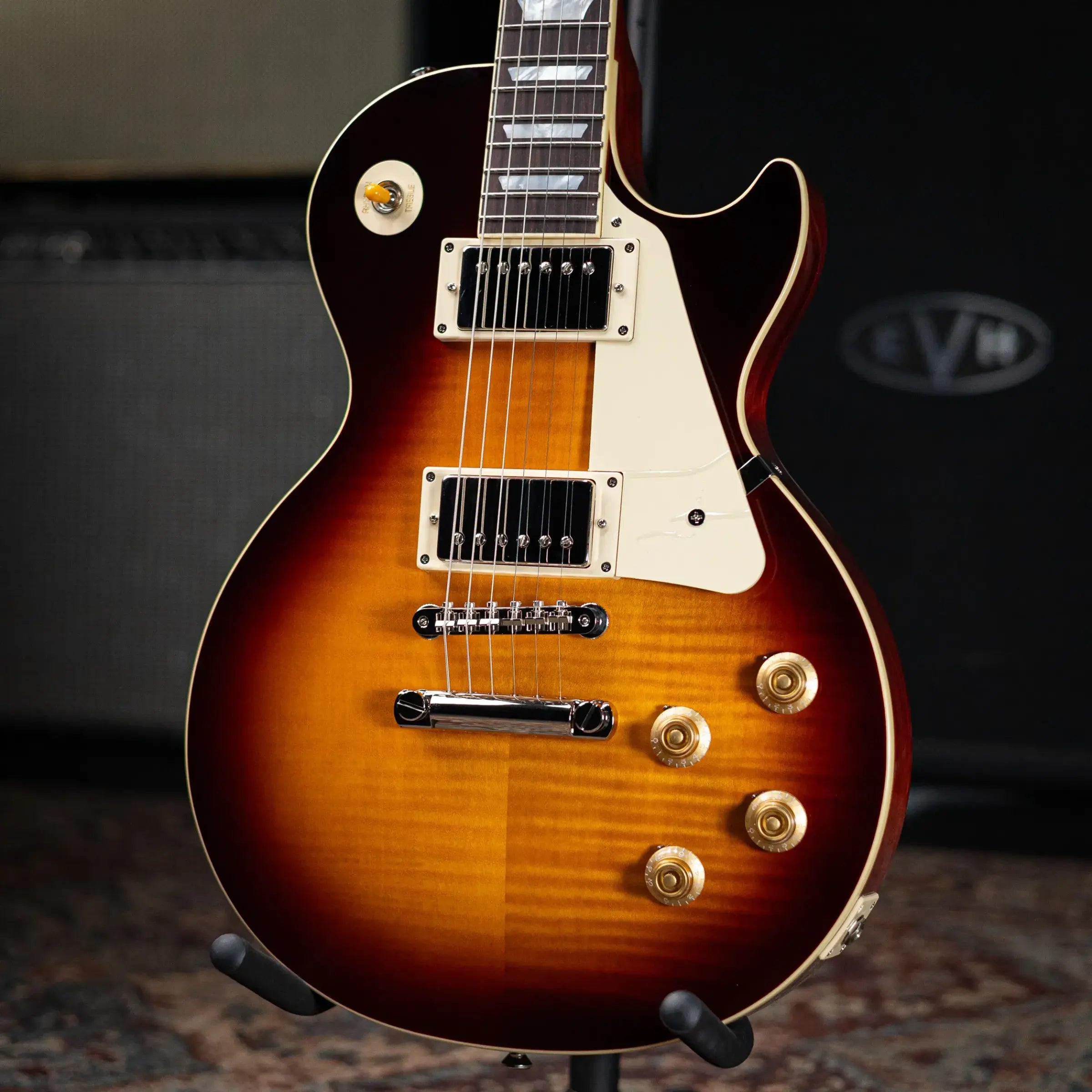 Epiphone 1959 Les Paul Standard Reissue Electric Guitar - Washed Bourbon Burst with Hardshell Case