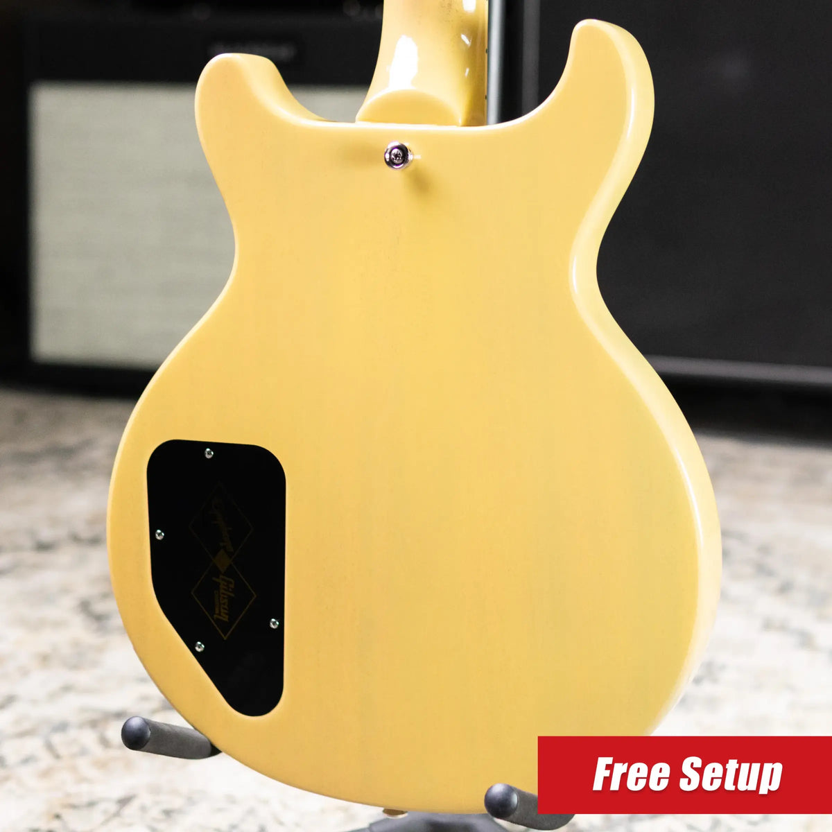 Epiphone 1960 Les Paul Special Double Cut Reissue Electric Guitar - TV Yellow with Hardshell Case