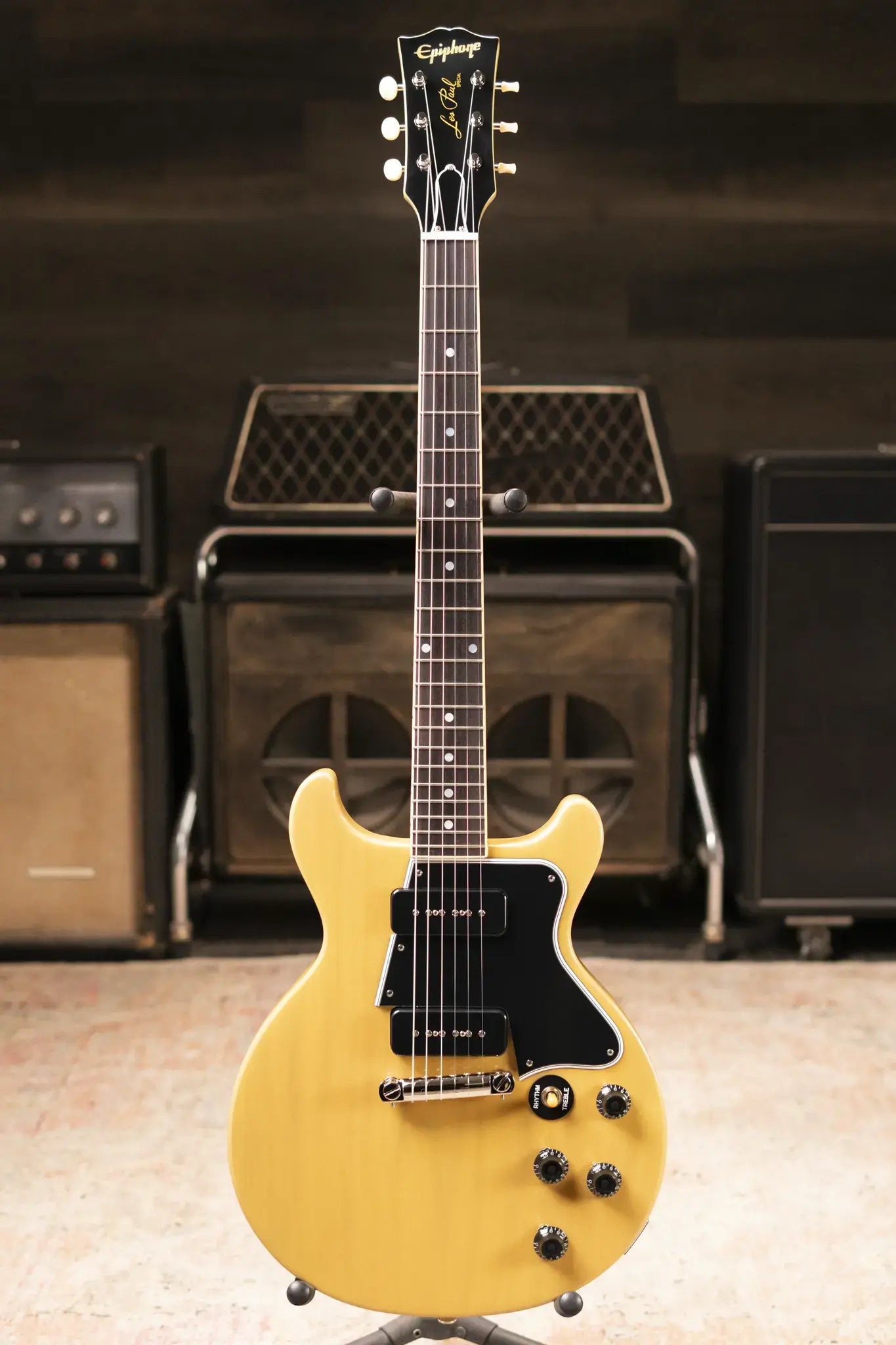 Epiphone 1960 Les Paul Special Double Cut Reissue Electric Guitar - TV Yellow with Hardshell Case