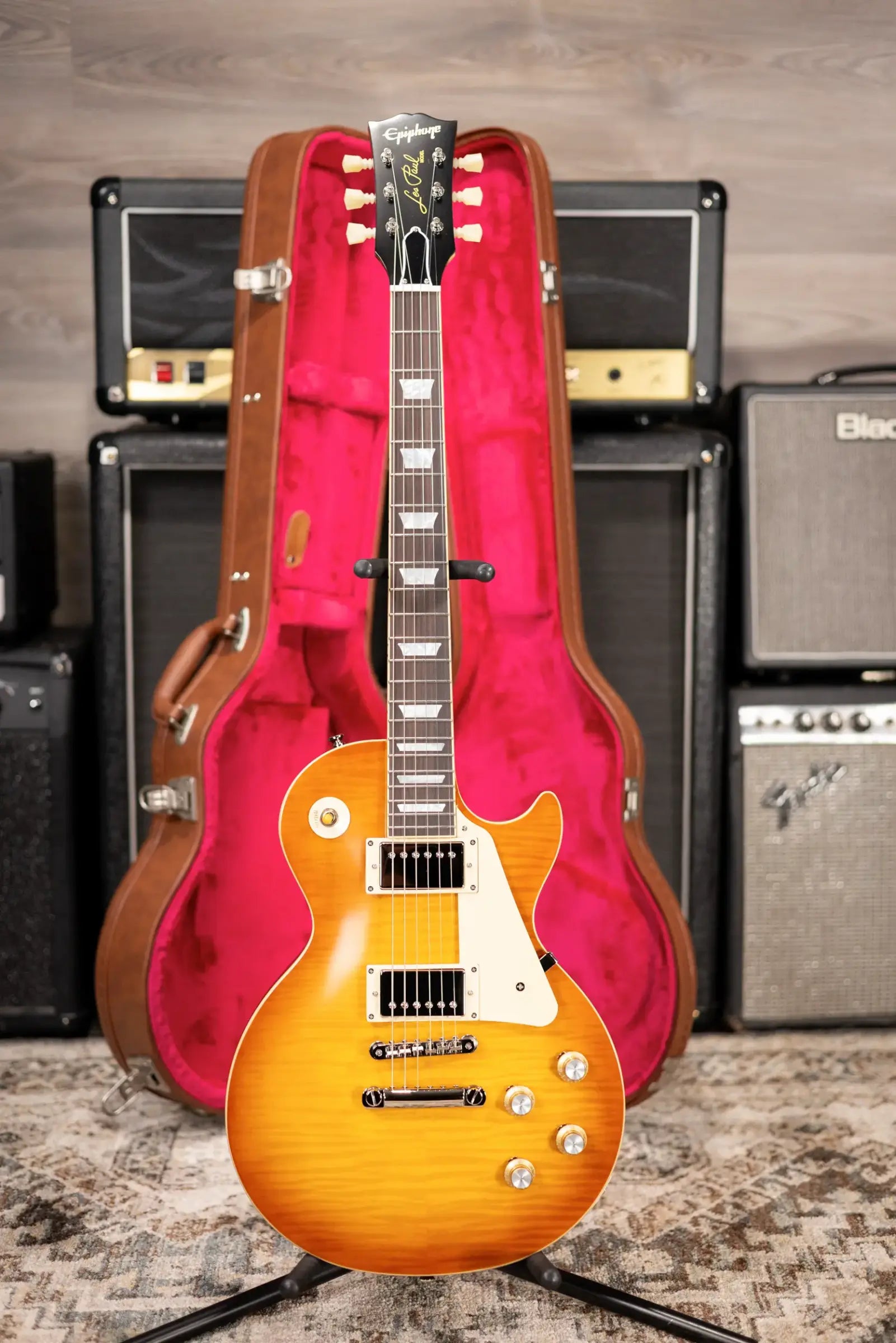 Epiphone 1960 Les Paul Standard Reissue Electric Guitar - Iced Tea Burst with Hardshell Case