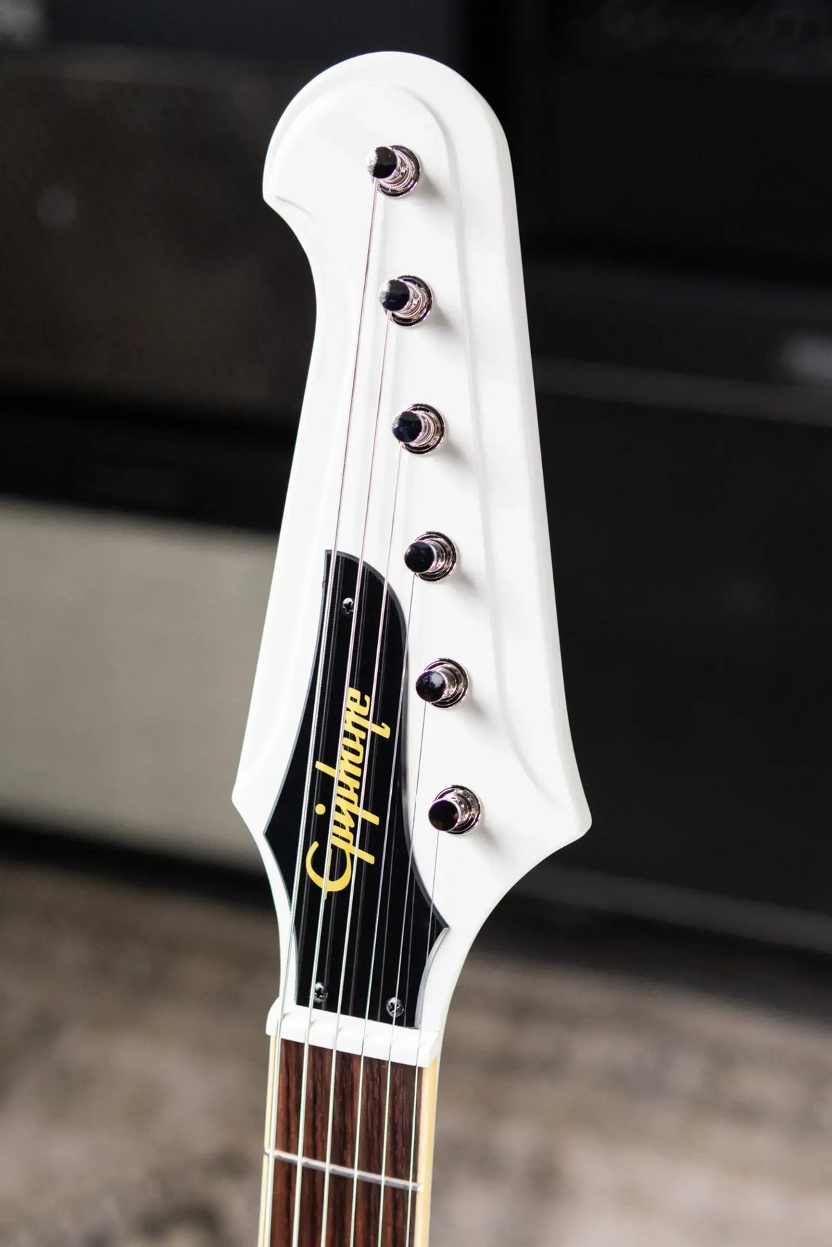 Epiphone 1963 Firebird V Reissue Electric Guitar - Polaris White with Hardshell Case