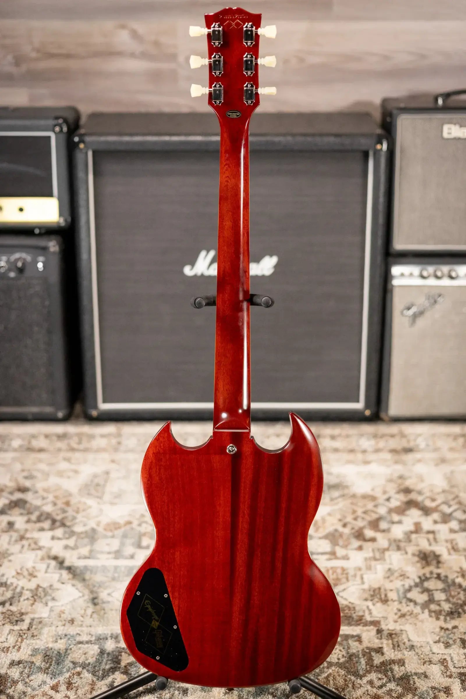 Epiphone 1964 SG Standard with Maestro Vibrola Reissue Electric Guitar - Cherry Red with Hardshell Case