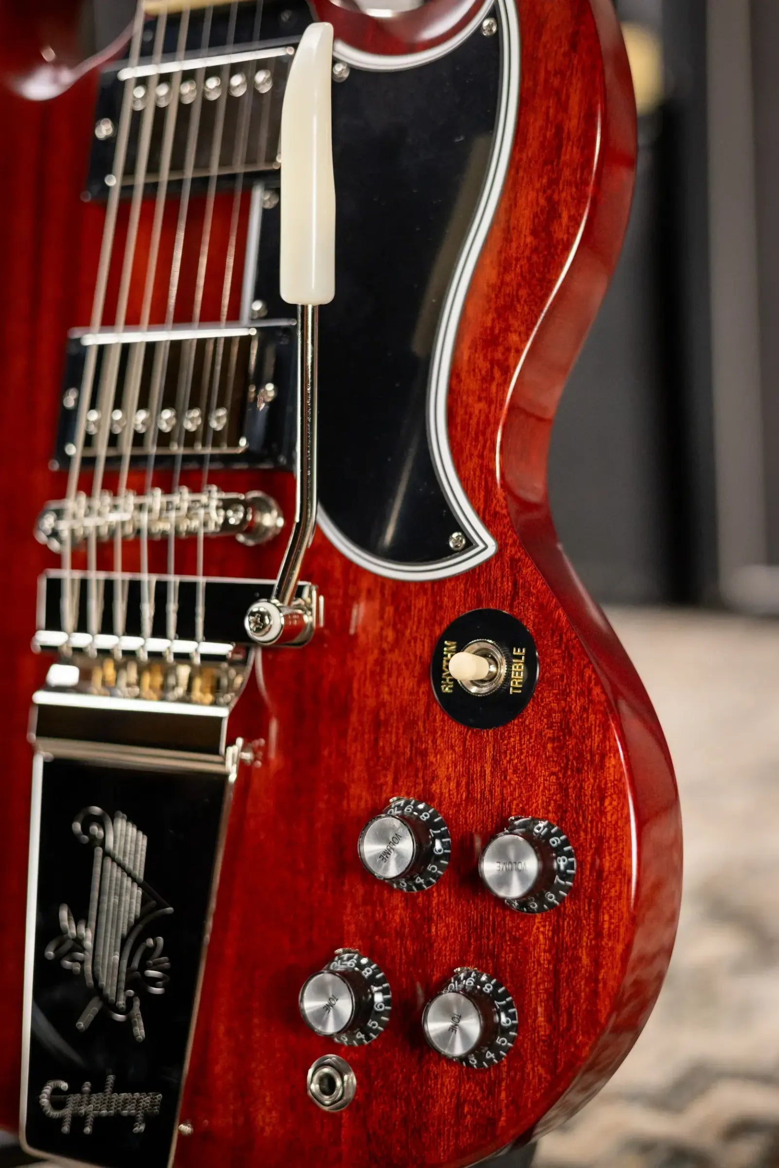 Epiphone 1964 SG Standard with Maestro Vibrola Reissue Electric Guitar - Cherry Red with Hardshell Case