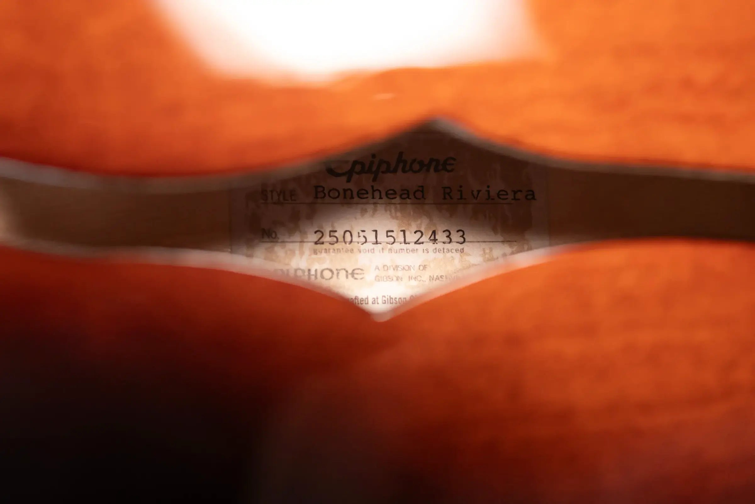 Epiphone Bonehead Signature Riviera Electric Guitar - Dark Tobacco Sunburst with Hardshell Case