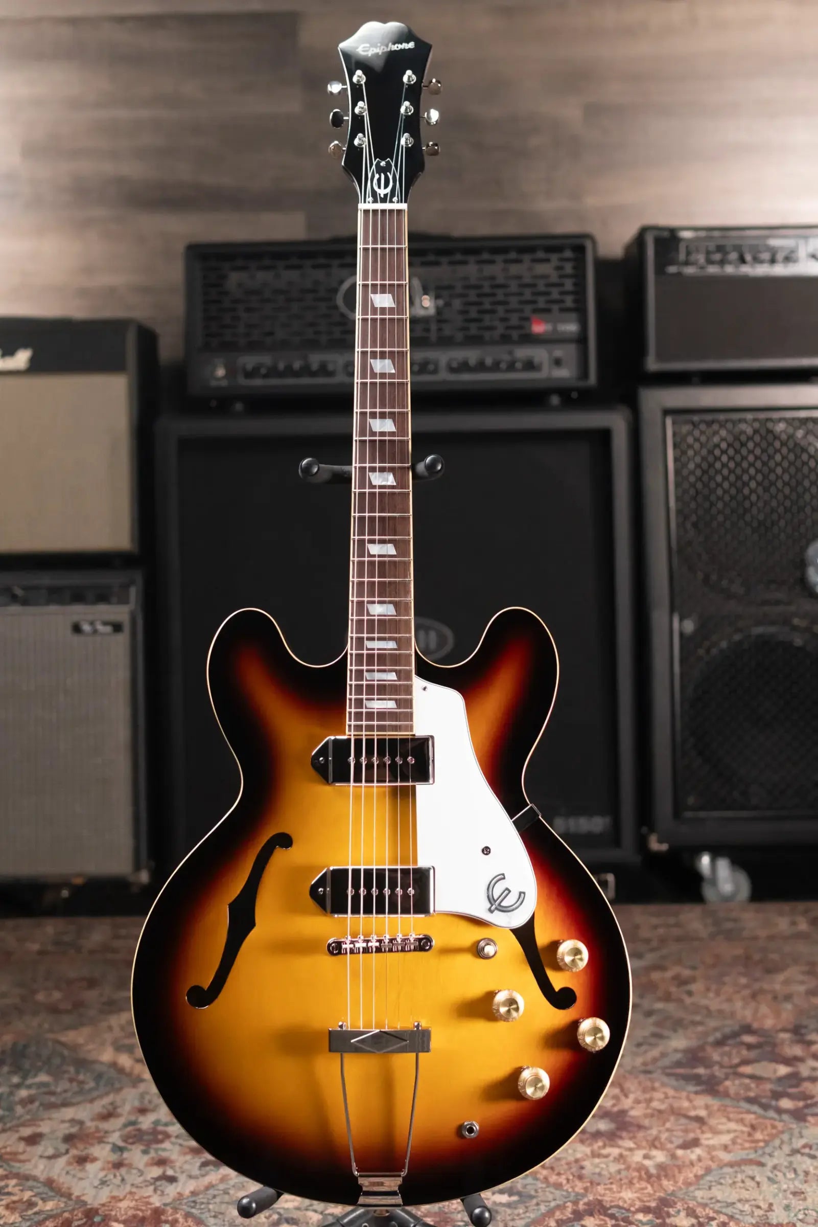 Epiphone Casino Hollowbody Electric Guitar - Vintage Sunburst with Gig Bag