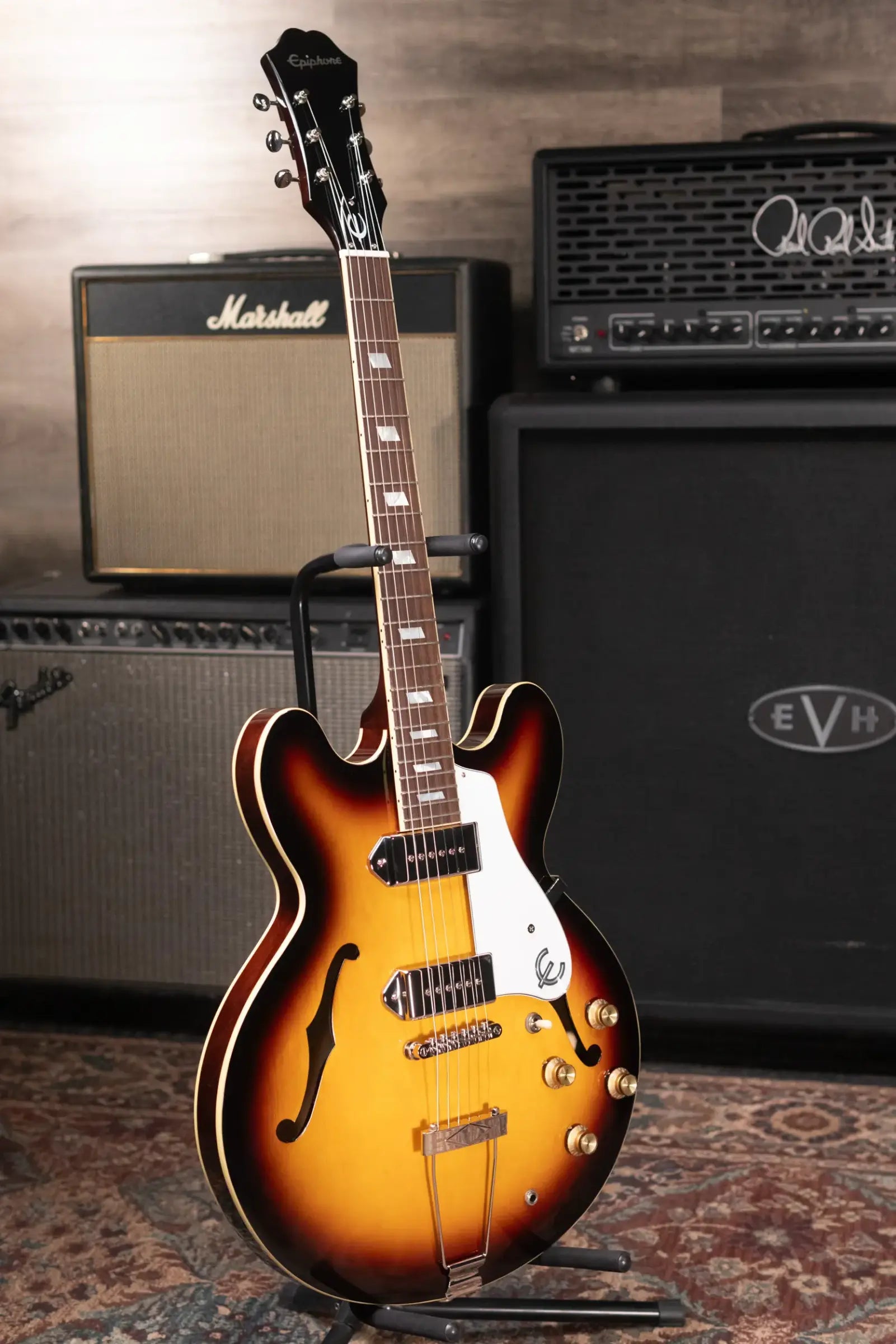 Epiphone Casino Hollowbody Electric Guitar - Vintage Sunburst with Gig Bag