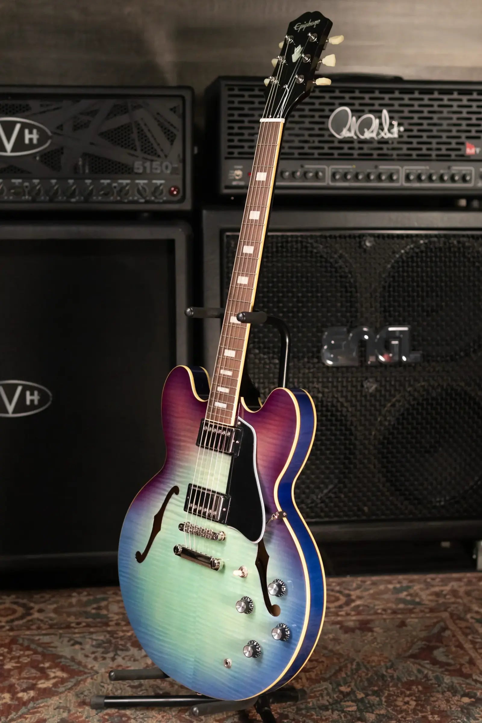 Epiphone ES-335 Figured Semi-Hollow Electric Guitar - Blueberry Burst