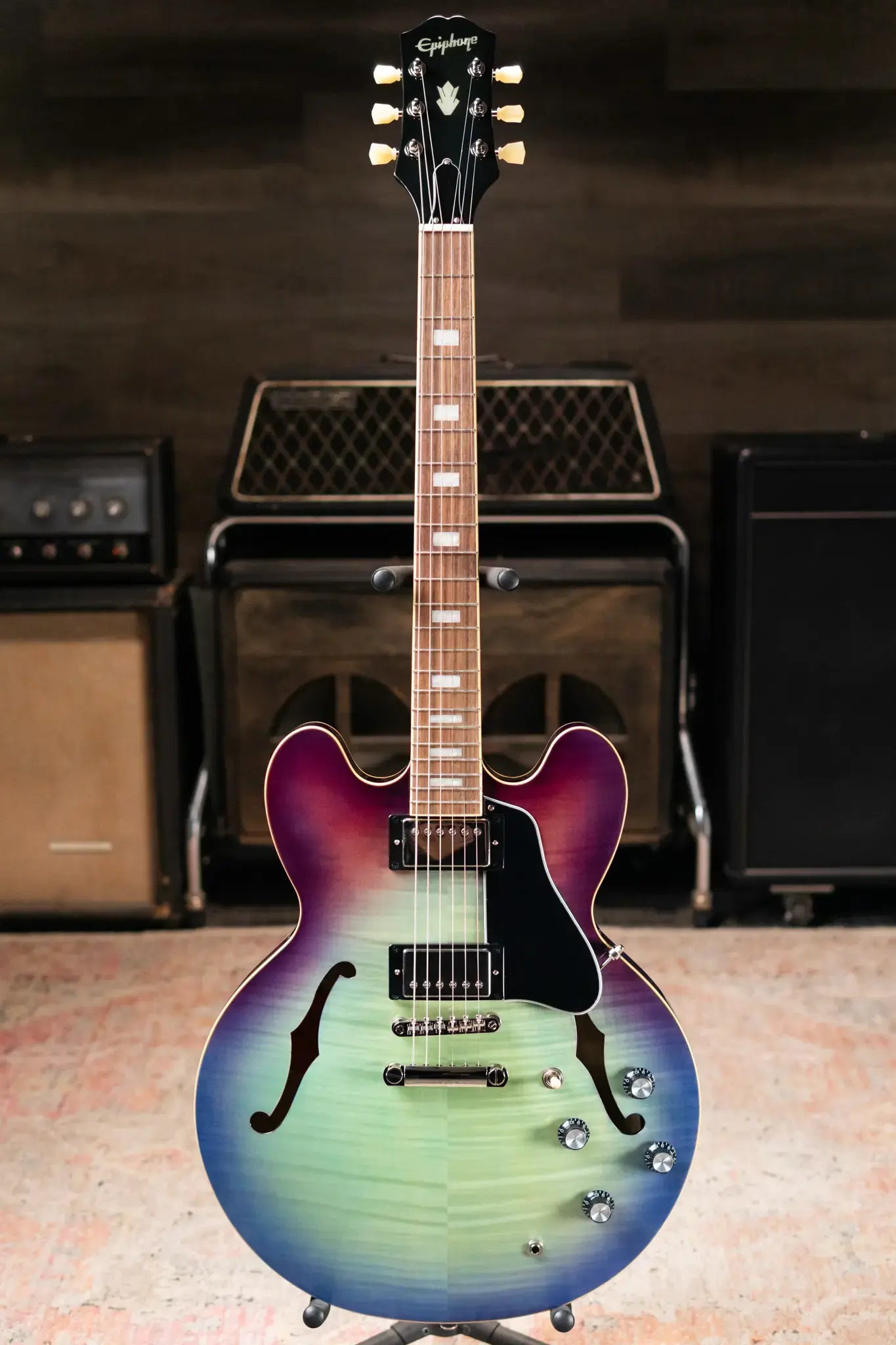 Epiphone ES-335 Figured Semi-Hollow Electric Guitar - Blueberry Burst
