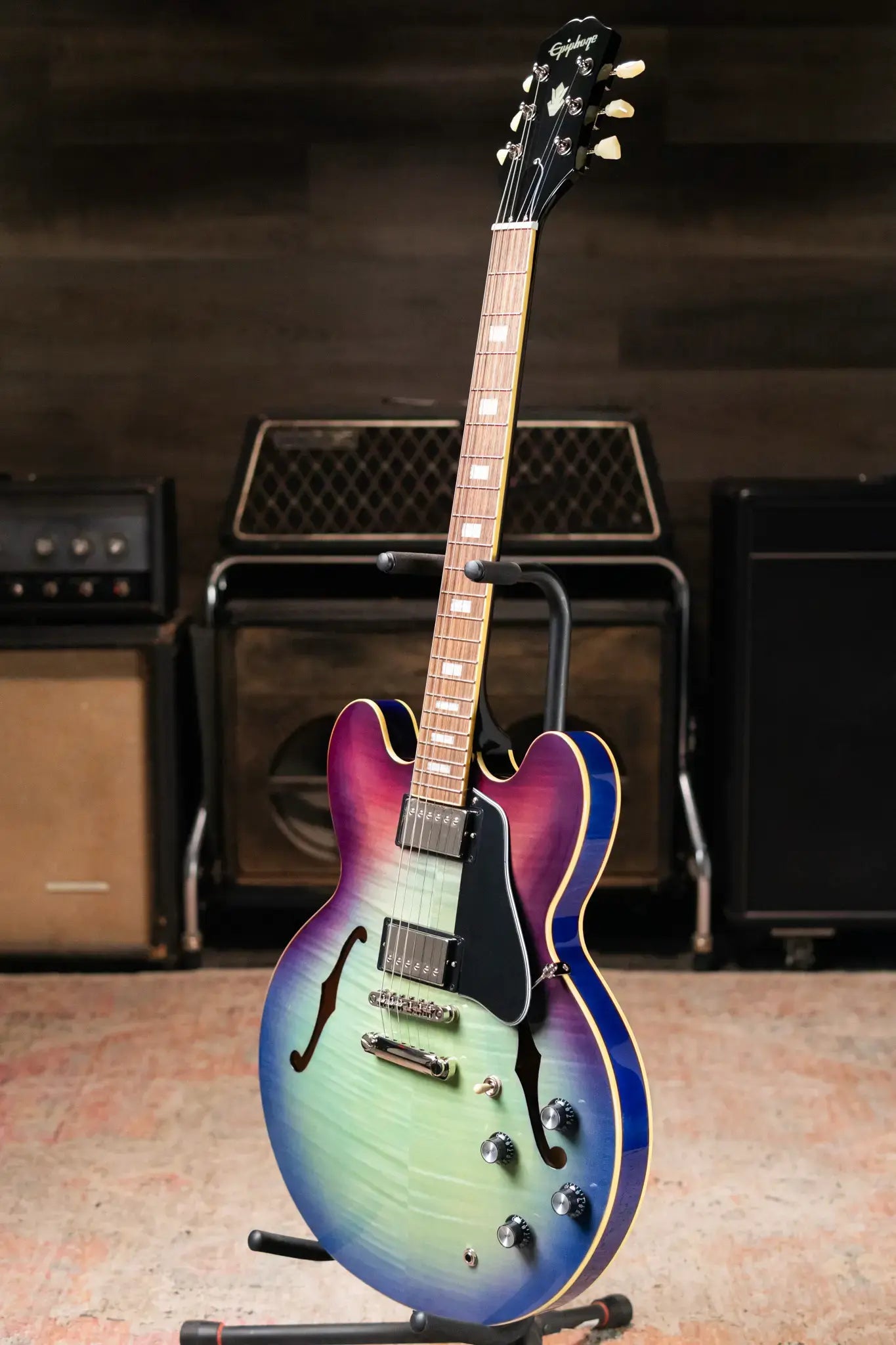 Epiphone ES-335 Figured Semi-Hollow Electric Guitar - Blueberry Burst