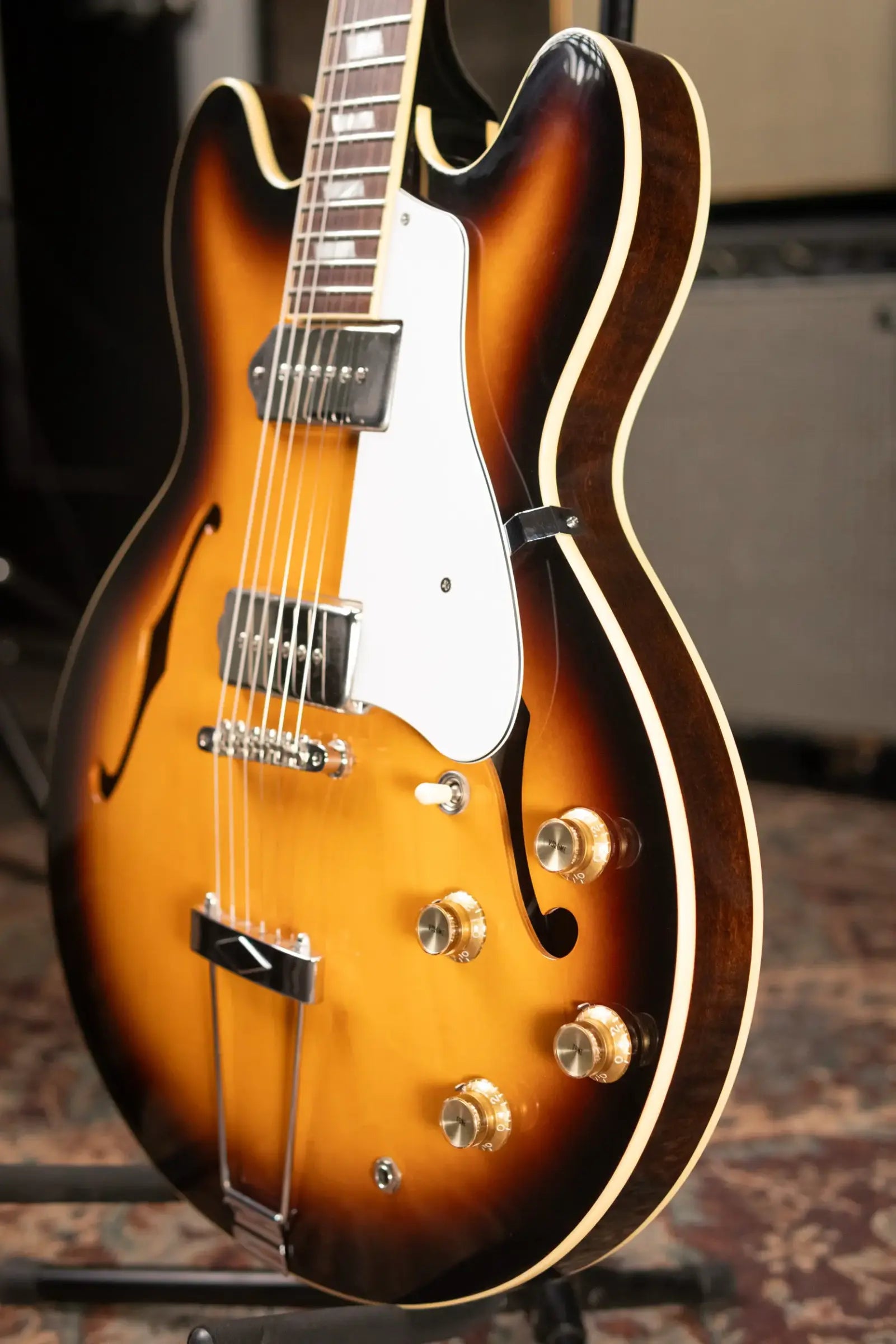 Epiphone Elitist 1965 Casino Hollow-Body Electric Guitar - Vintage Sunburst with Hardshell Case - Used