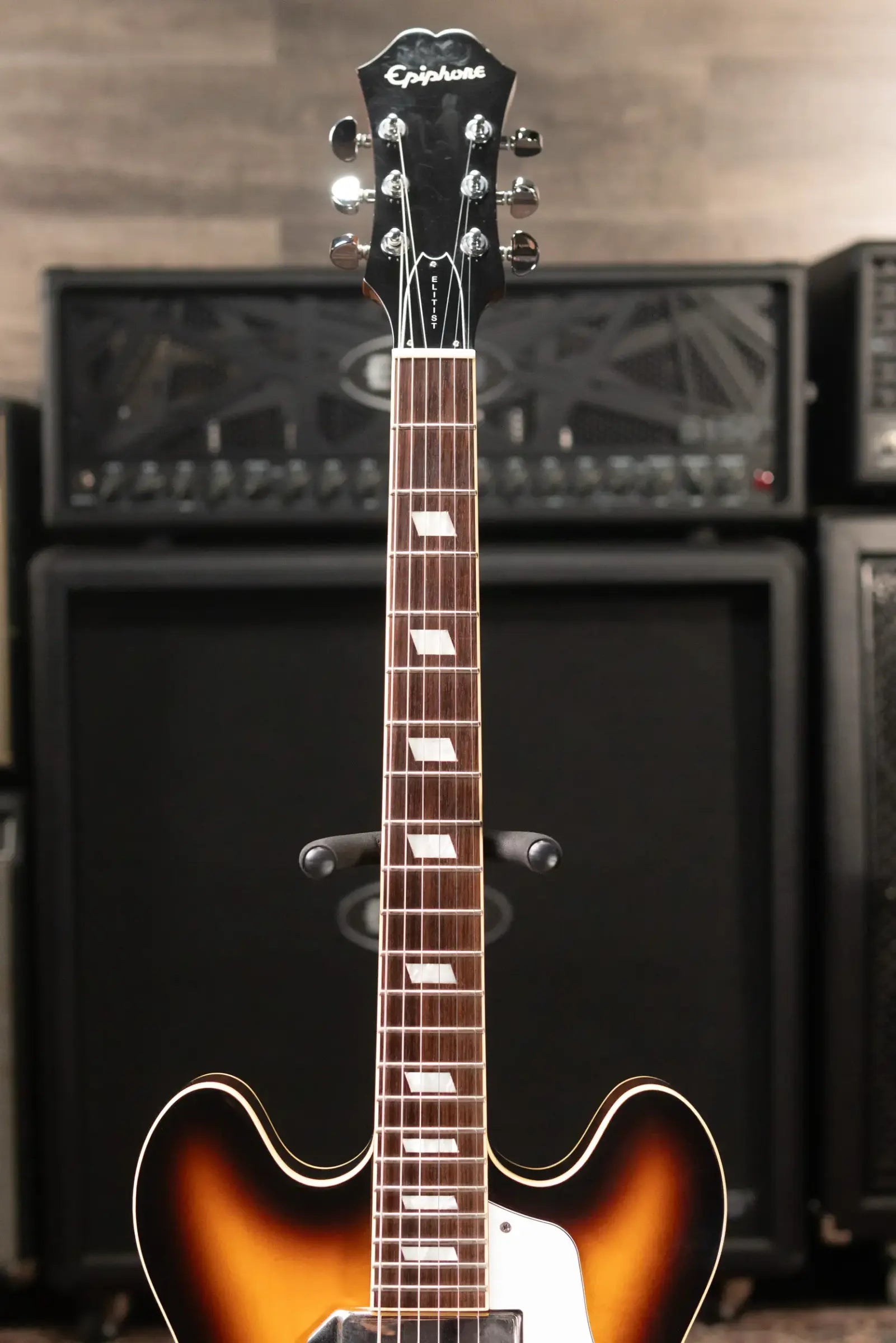 Epiphone Elitist 1965 Casino Hollow-Body Electric Guitar - Vintage Sunburst with Hardshell Case - Used