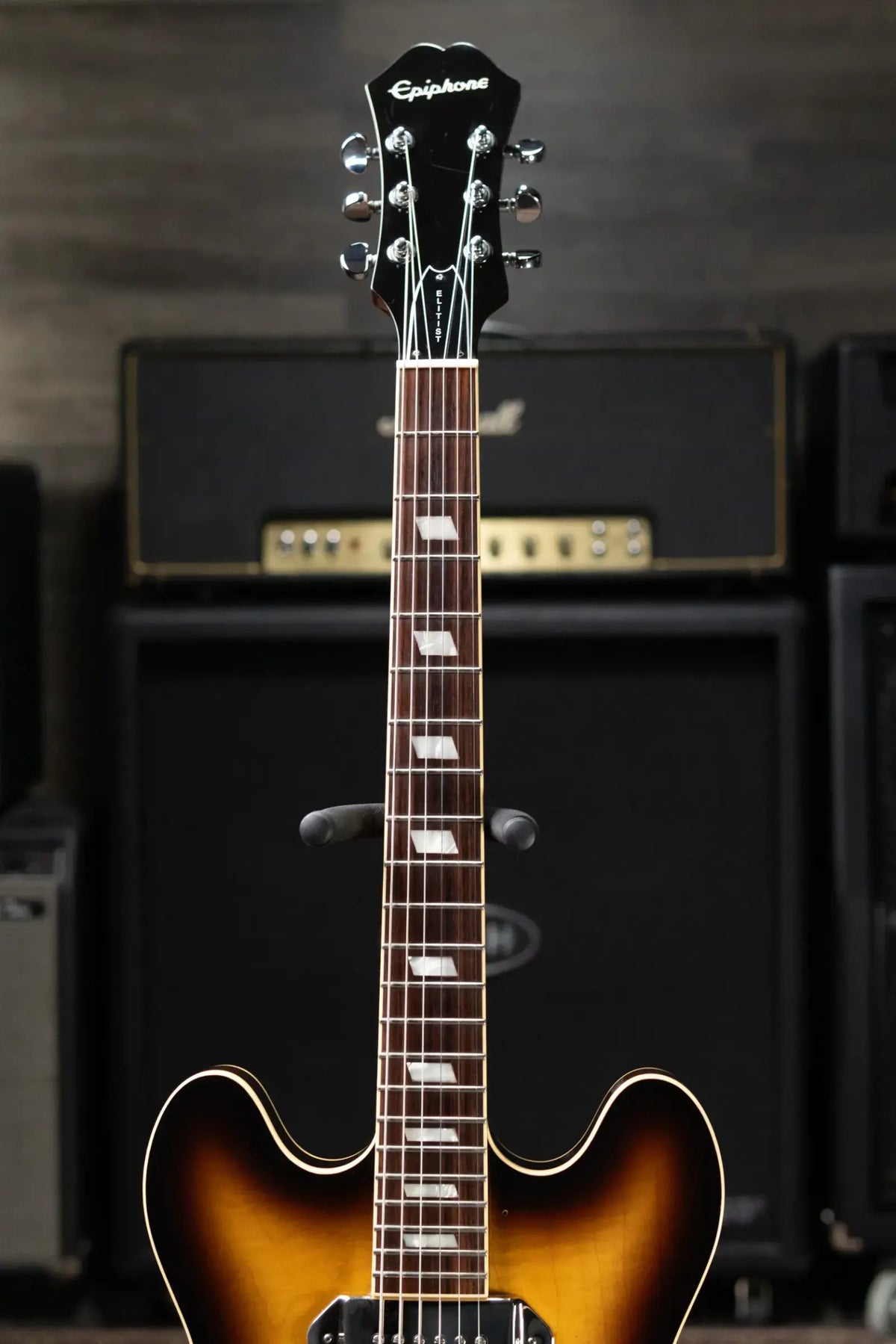 Epiphone Elitist 1965 Casino Hollow Body Electric Guitar - Vintage Sunburst with Hardshell Case - Used