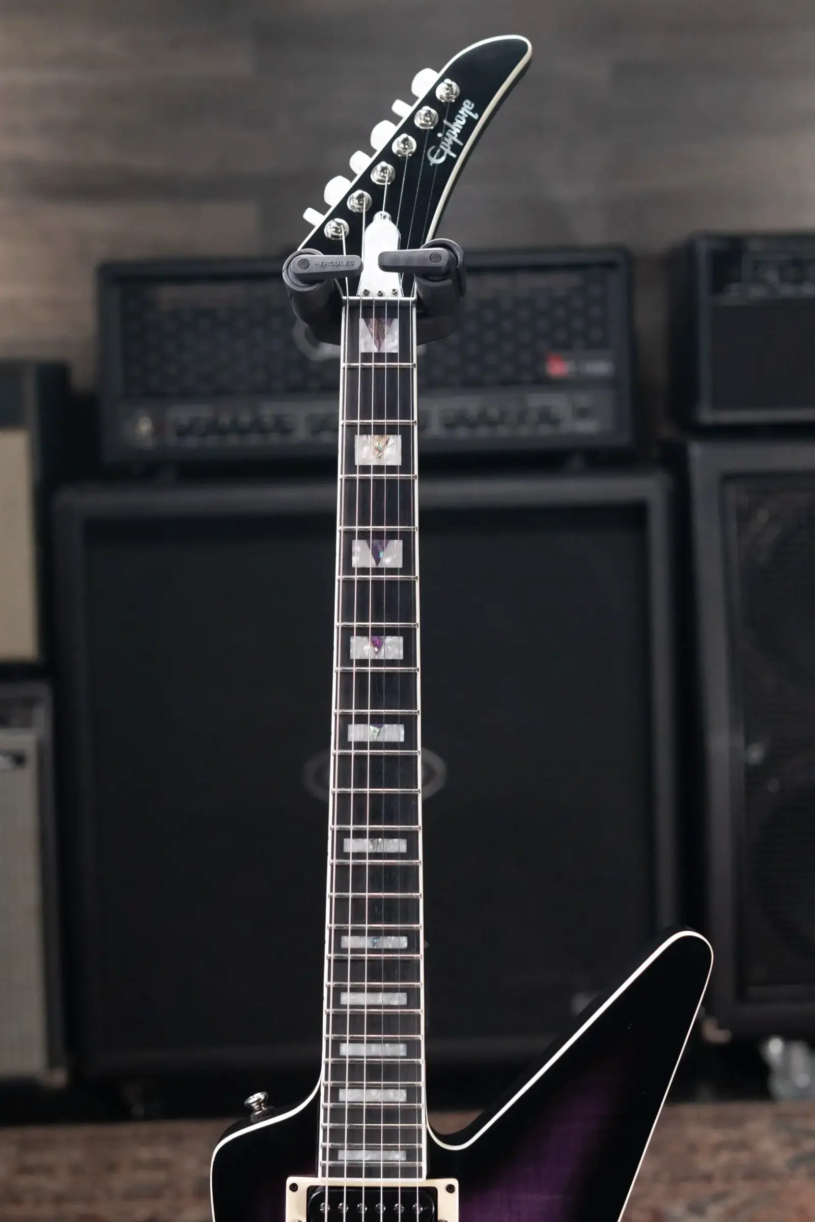 Epiphone Extura Prophecy Electric Guitar Purple Tiger Burst with Hardshell Case - Used