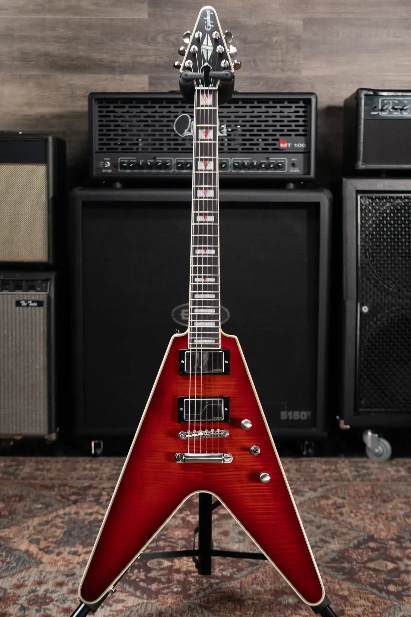 Epiphone Flying V Prophecy Electric Guitar - Aged Bengal Tiger Burst with Gig Bag
