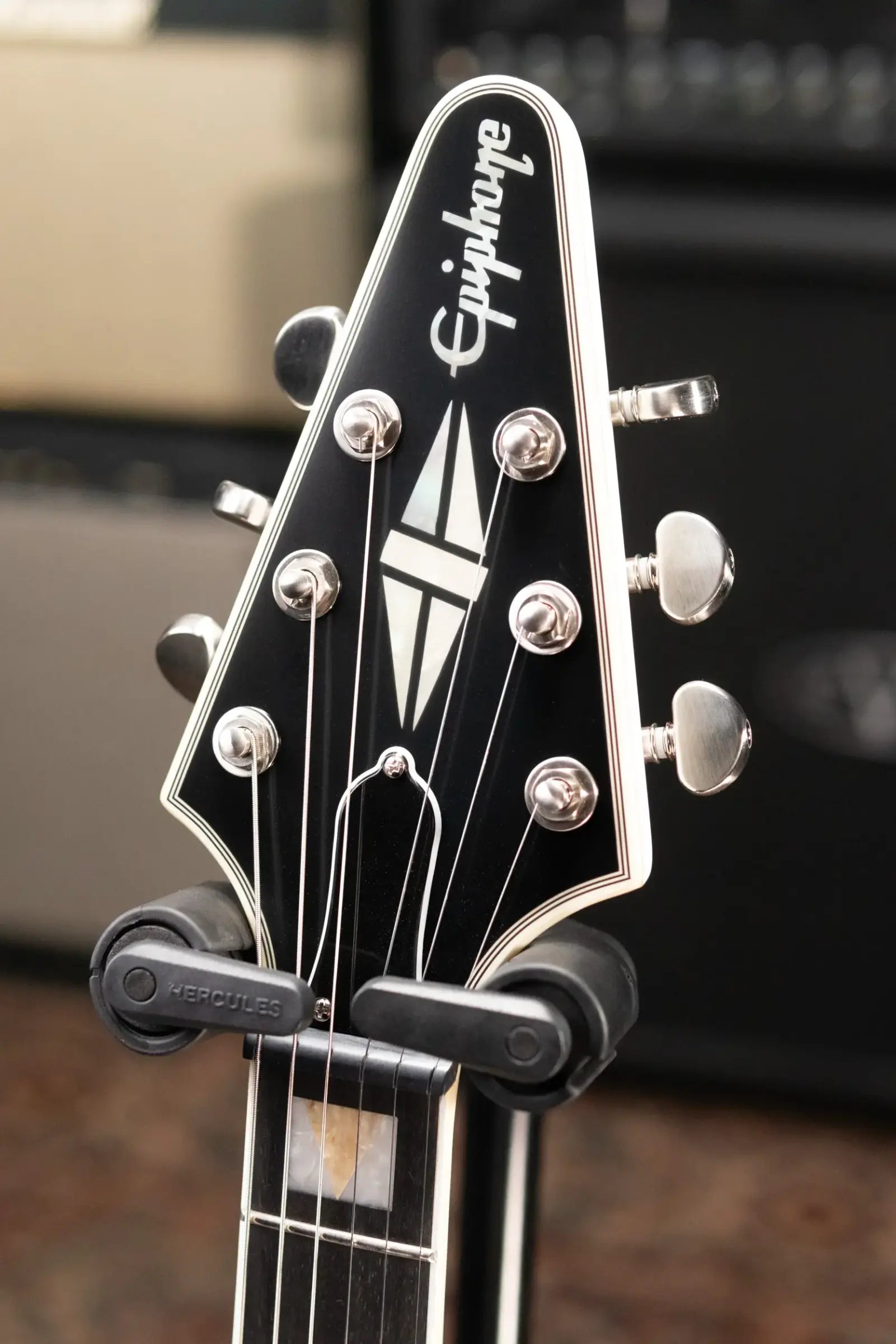 Epiphone Flying V Prophecy Electric Guitar - Aged White Tiger Burst with Gig Bag