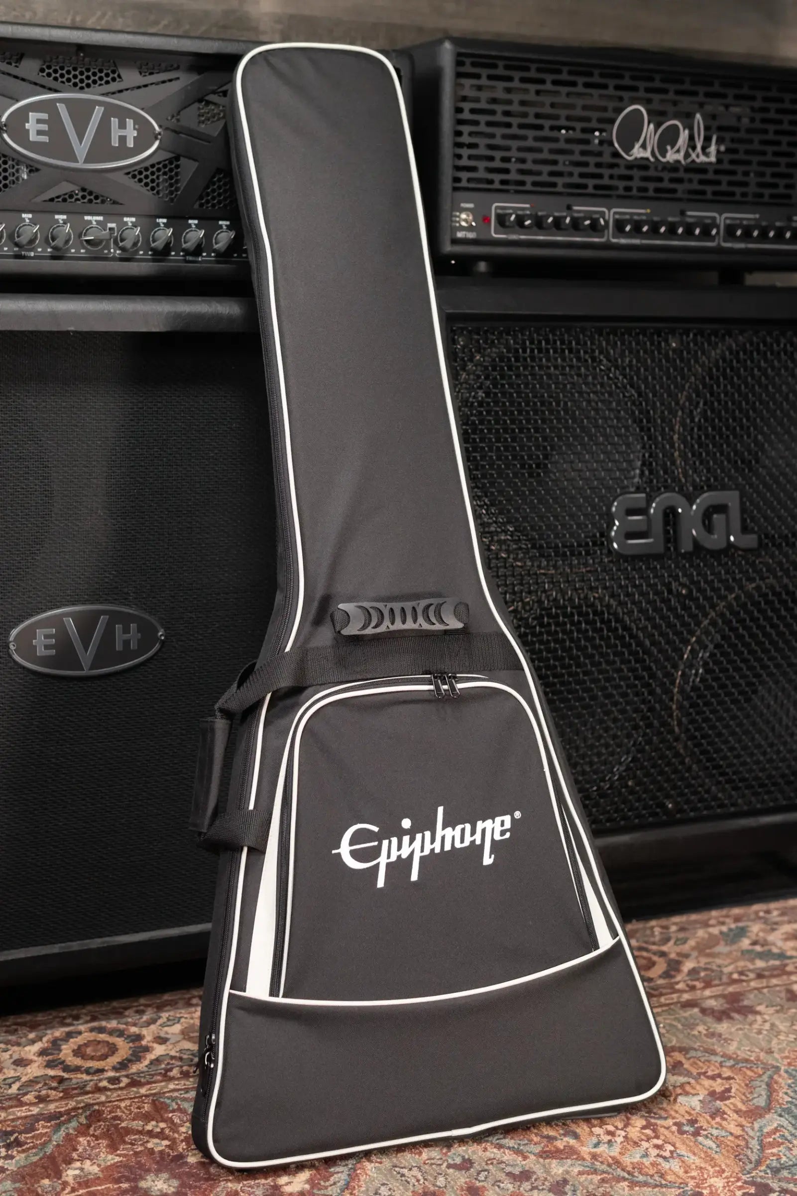 Epiphone Flying V Prophecy Electric Guitar - Aged White Tiger Burst with Gig Bag