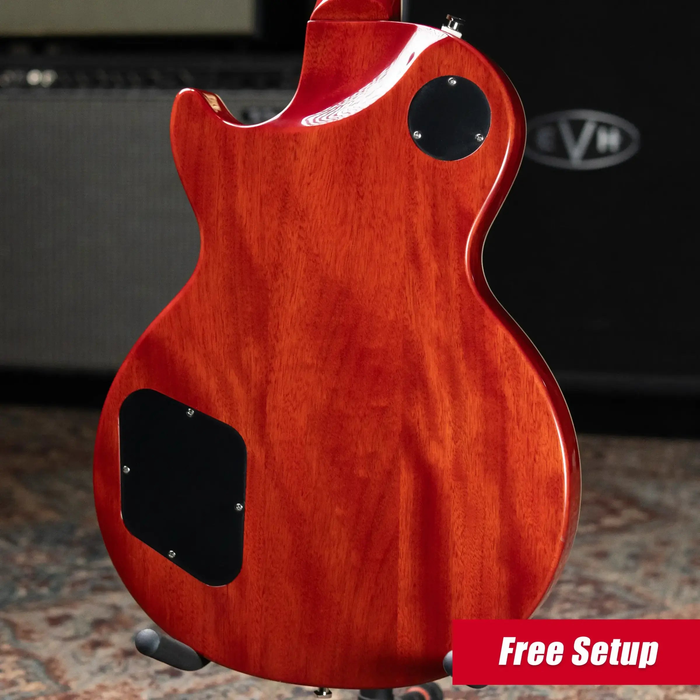 Epiphone Futura Les Paul Custom AAAA Figured Electric Guitar - Rally Red with Gig Bag